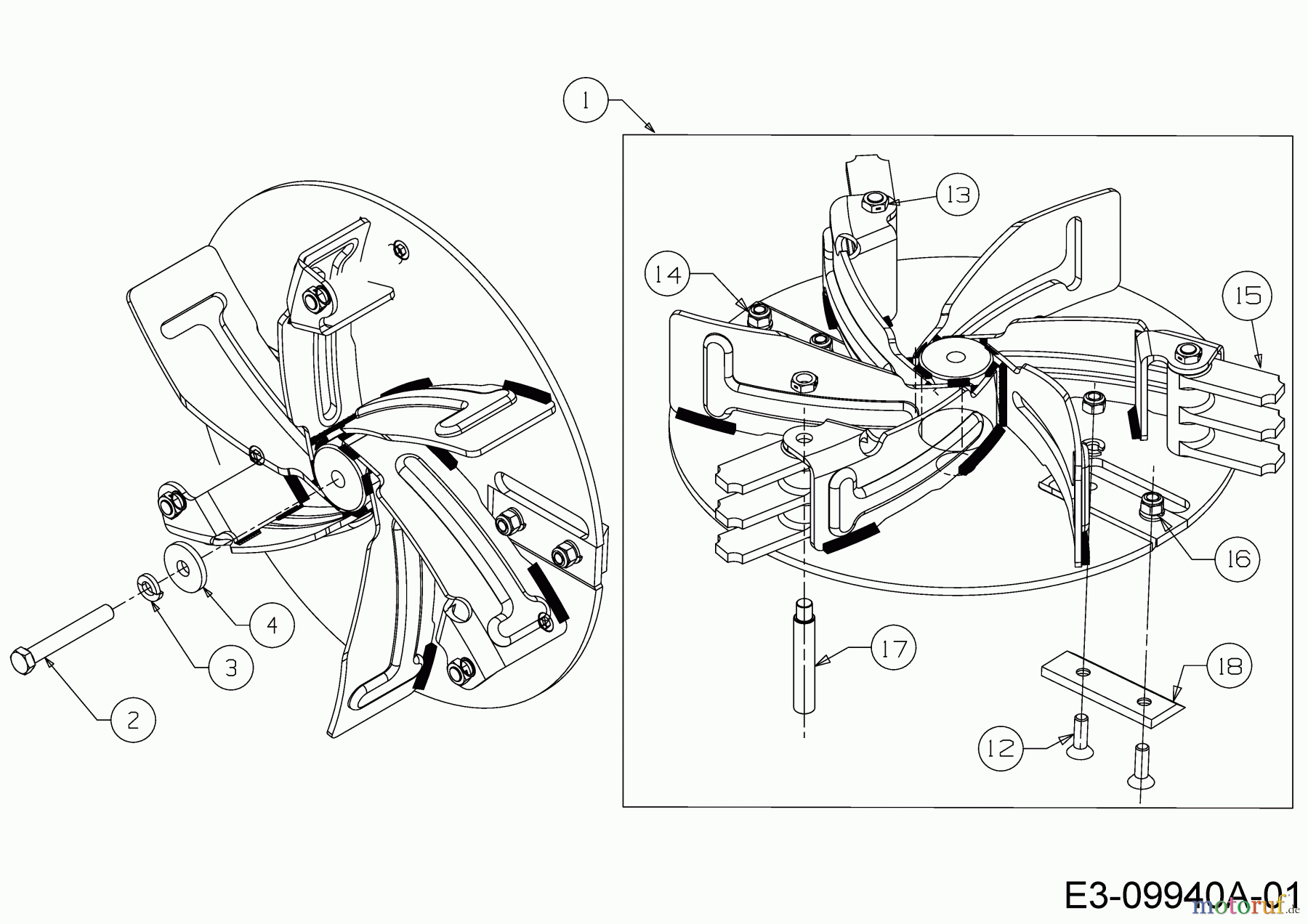MTD Laubsauger mit Häckselfunktion 202 24A-202K678 (2015) Rotor;Messer