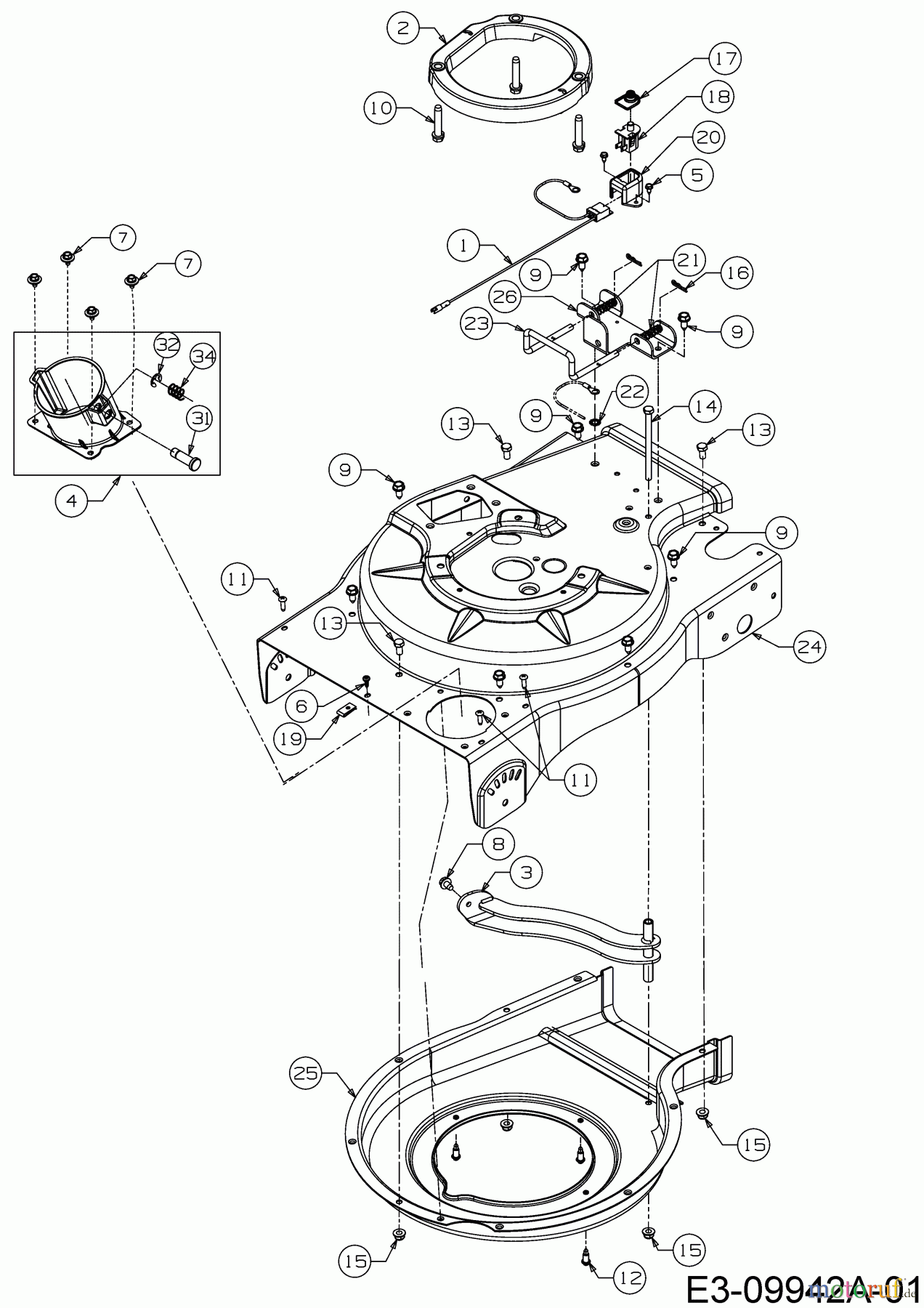 Troy-Bilt Laubsauger mit Häckselfunktion CSV 070 24A-07MP766 (2015) Gehäuse