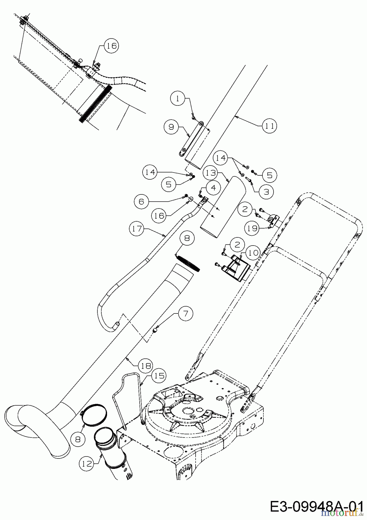 Troy-Bilt Laubsauger mit Häckselfunktion CSV 070 24A-07MP766 (2015) Saugschlauch