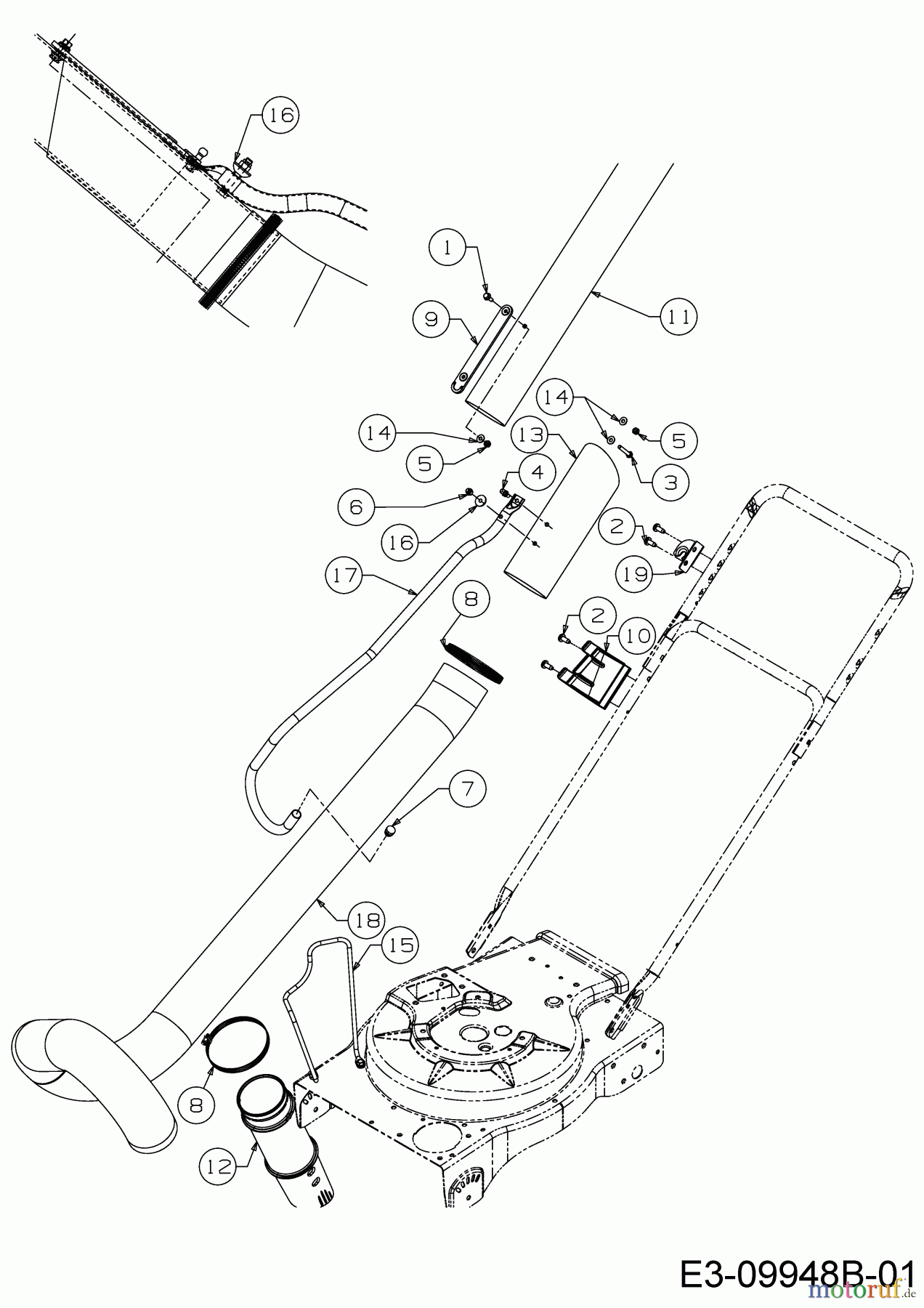  Cub Cadet Laubsauger mit Häckselfunktion CSV 070 24A-07MP710   (2017) Saugrohr