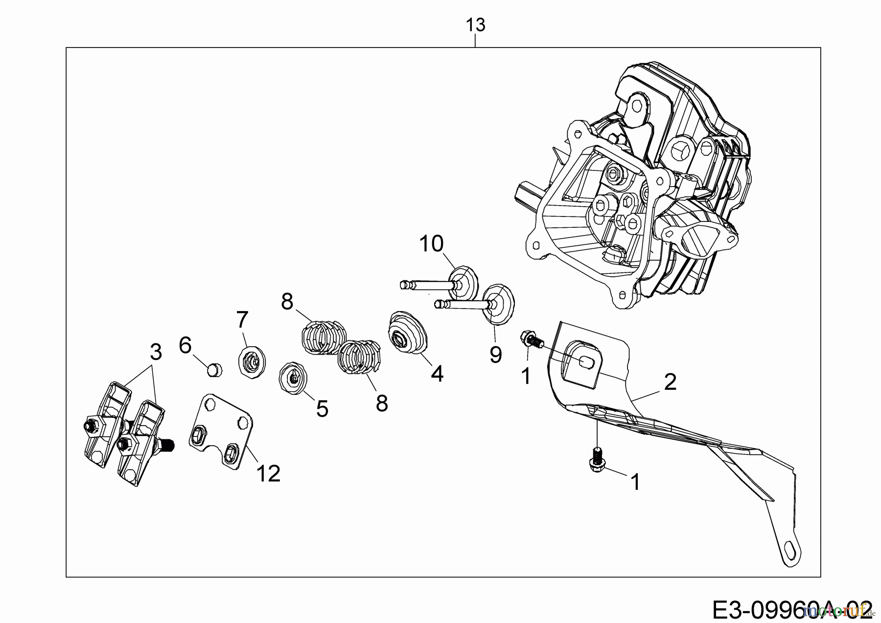 MTD-Motoren Horizontal 670-JH 752Z670-JH (2017) Zylinderkopf