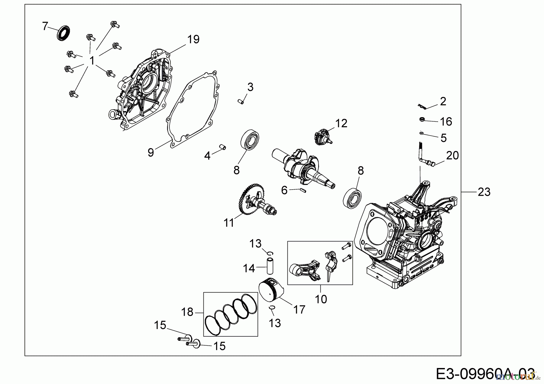 MTD-Motoren Horizontal 670-JH 752Z670-JH (2017) Rumpfmotor