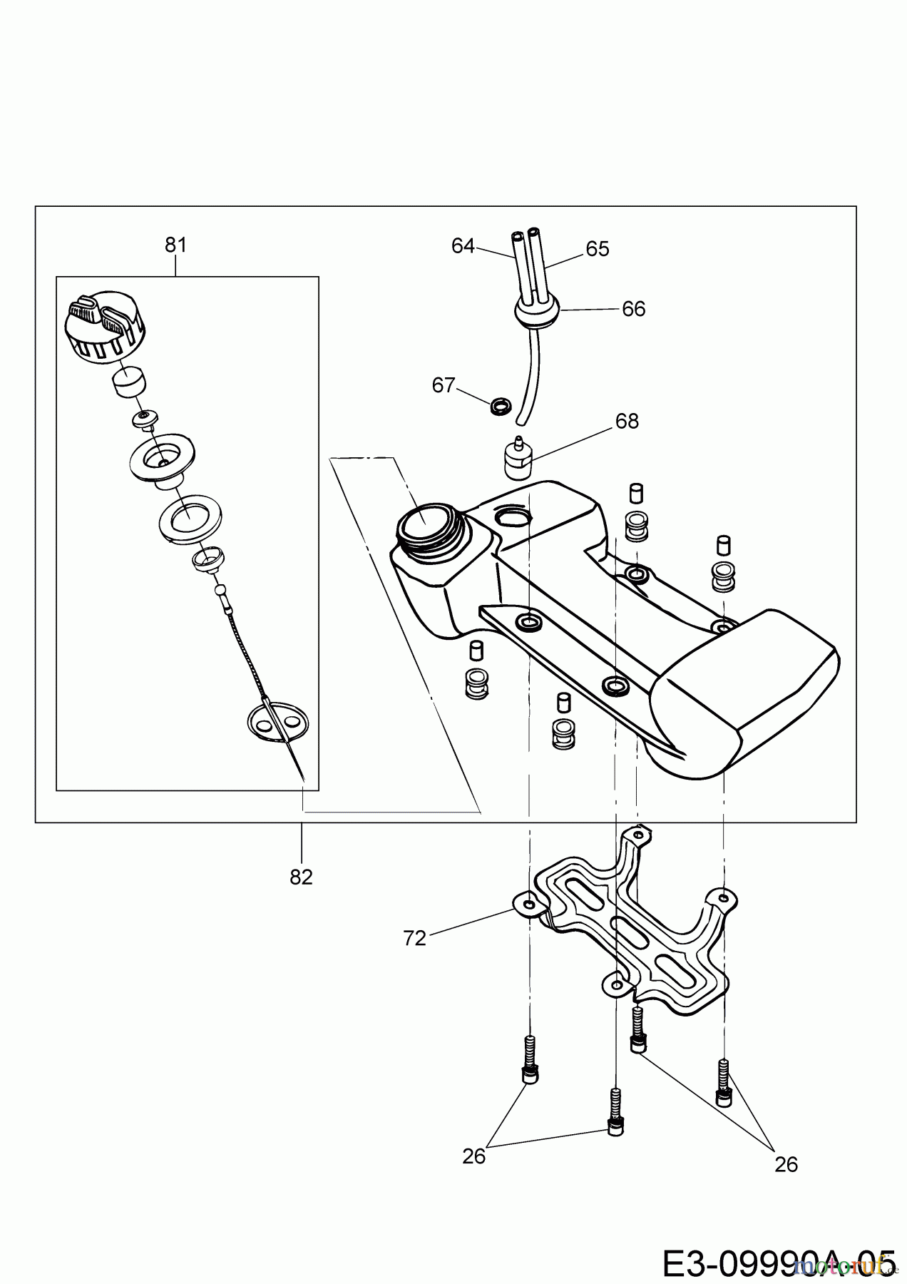 MTD Motorsensen 1043 AVS 41AD71YB678 (2018) Tank