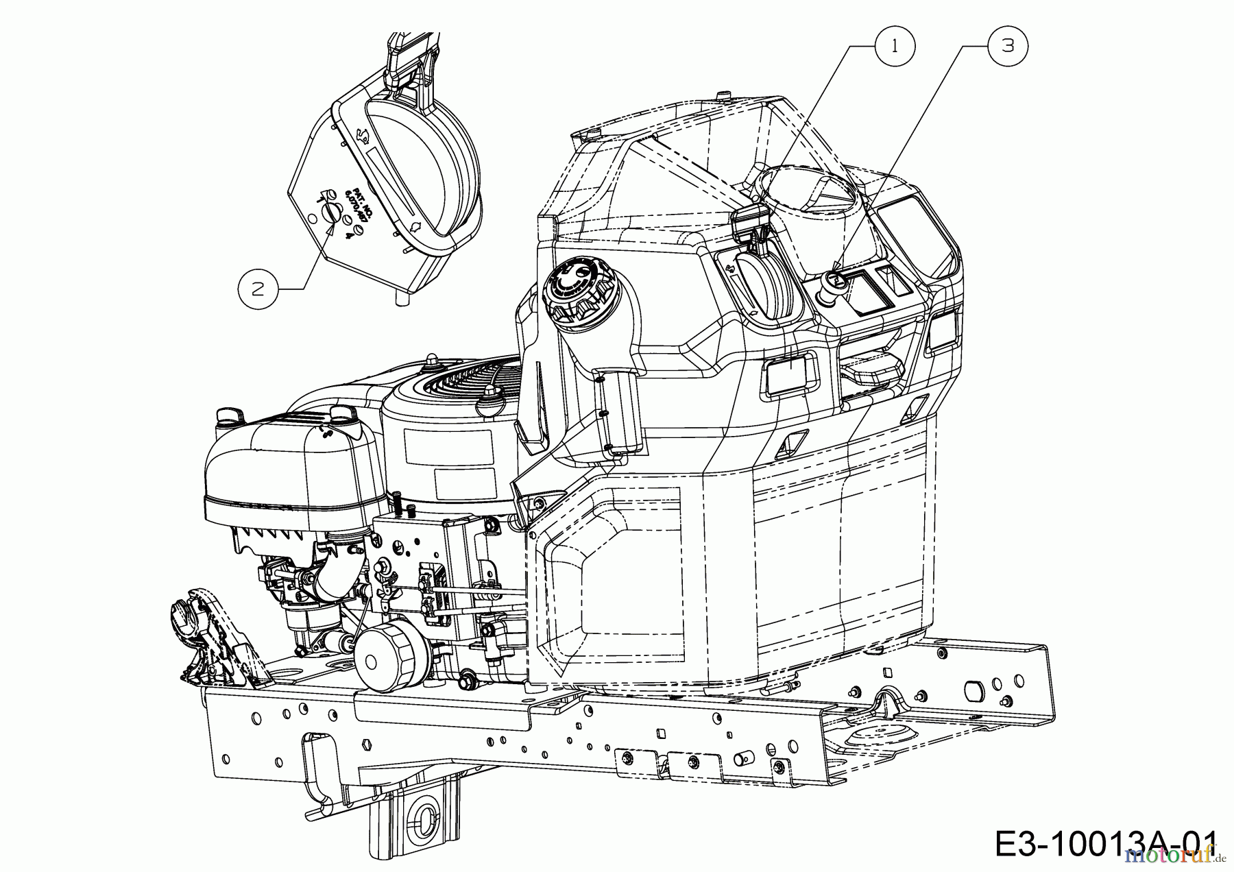Cub Cadet Rasentraktoren XT1 OR95 13A8A1CB603 (2017) Choke- und Gaszug