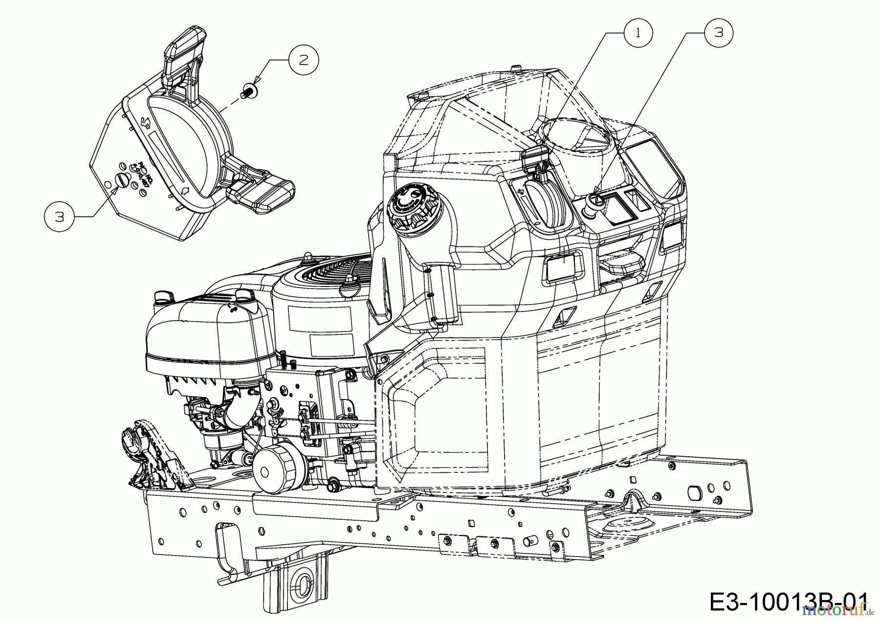 Cub Cadet Rasentraktoren XT1 OR95 13B8A1CB603 (2018) Choke- und Gaszug