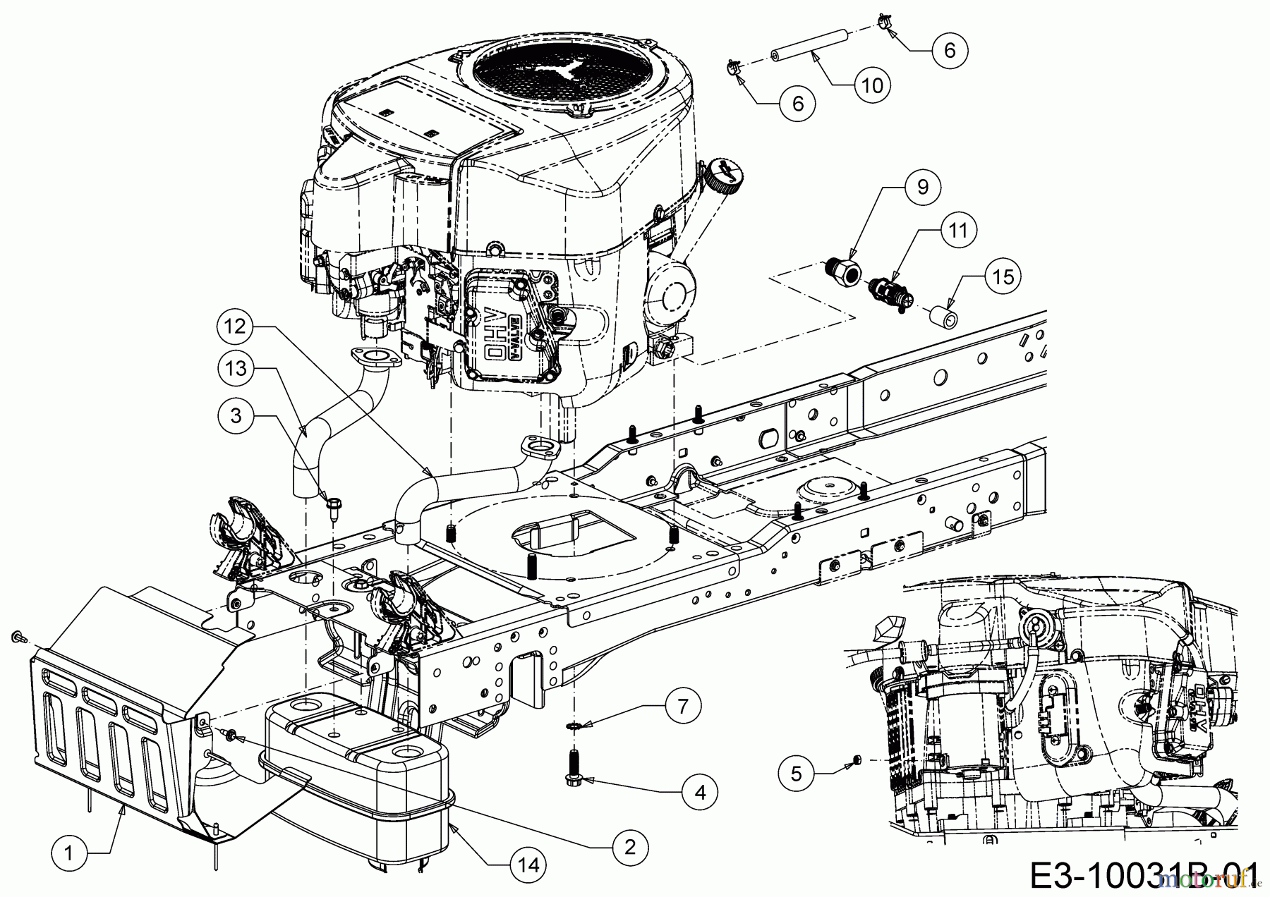 Cub Cadet Gartentraktoren XT3 QS137 14AIA5CA603 (2018) Motorzubehör