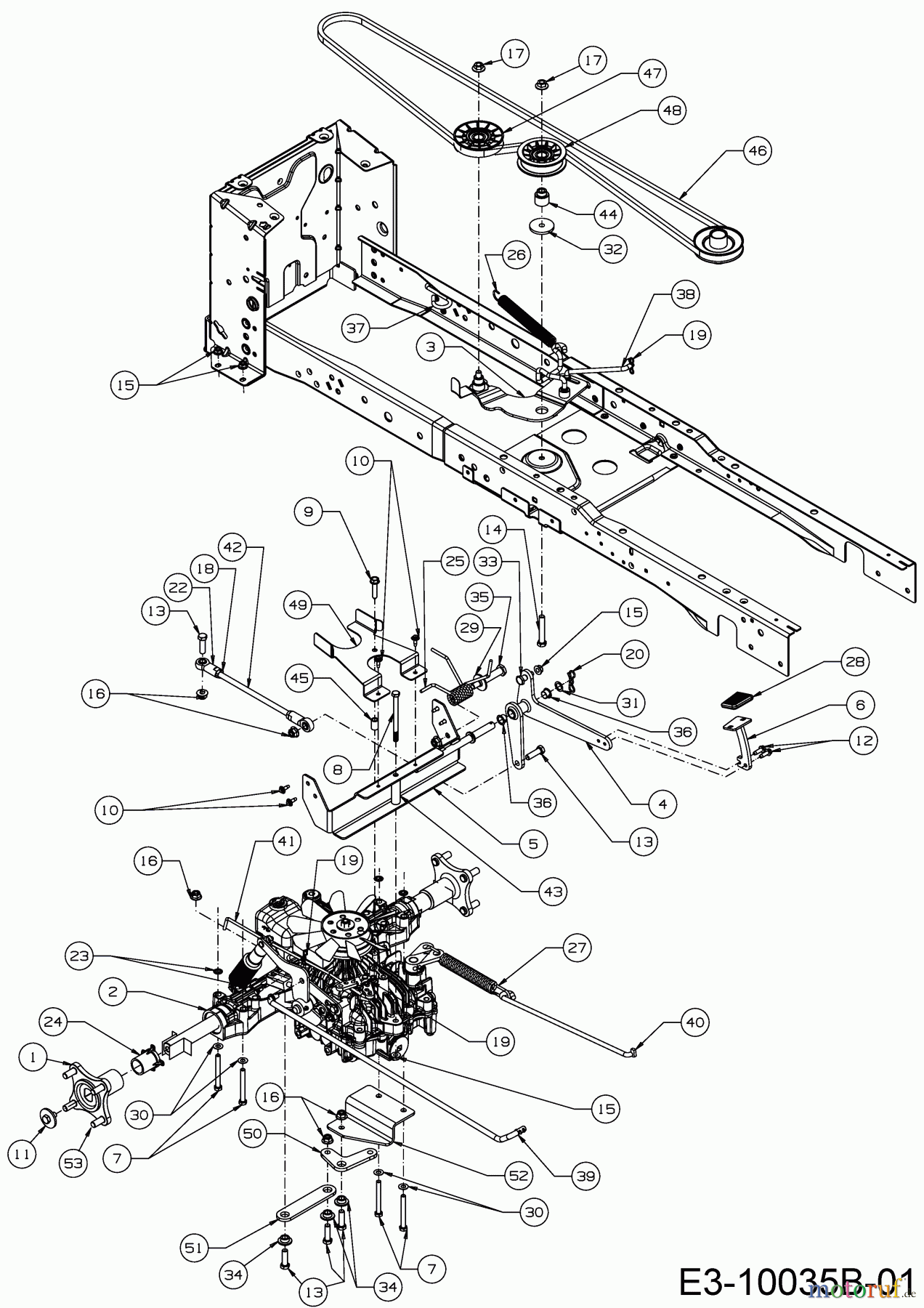Cub Cadet Gartentraktoren XT3 QS137 14AIA5CA603 (2018) Fahrantrieb