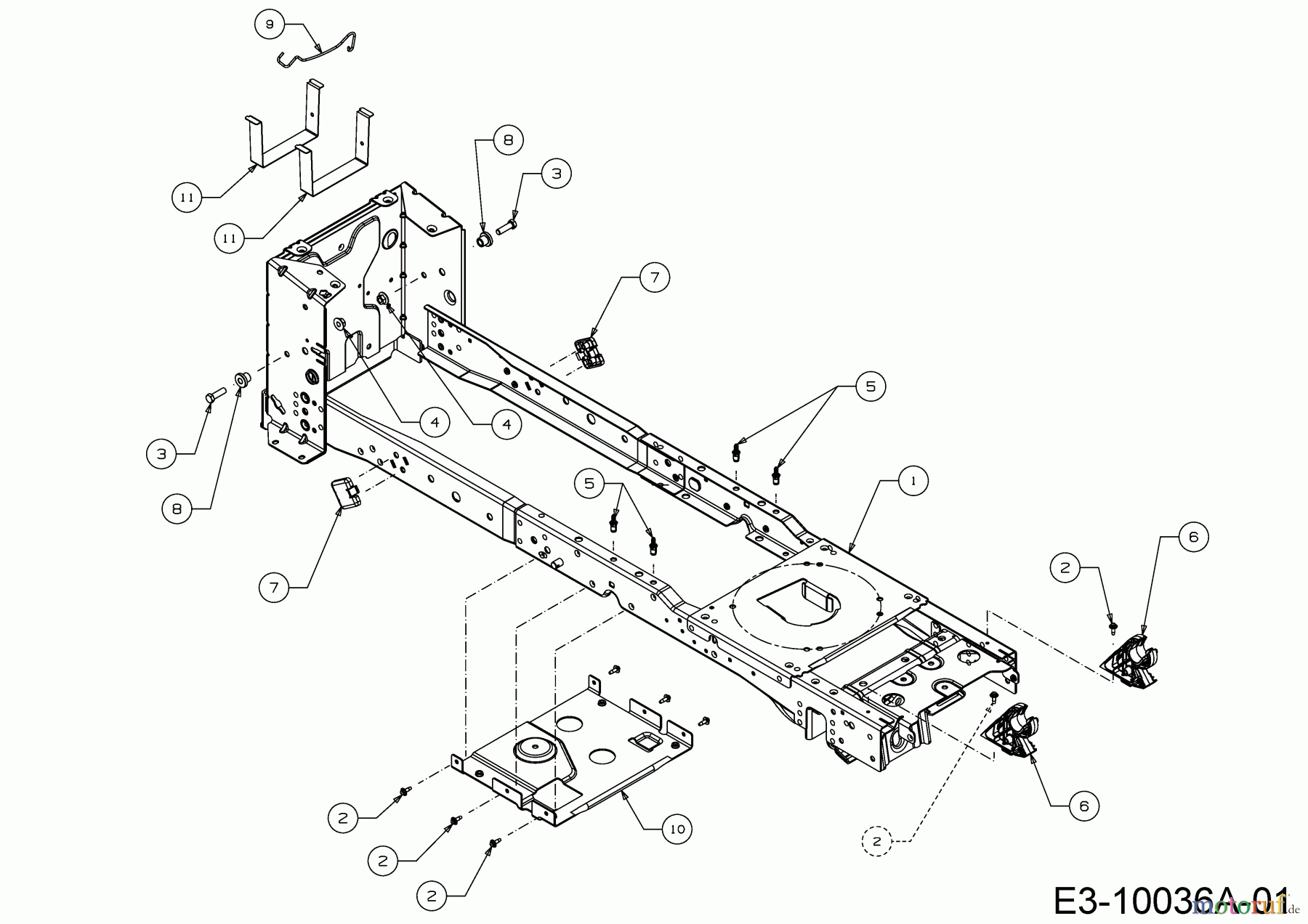 Cub Cadet Gartentraktoren XT 3 QS 137 14AIA5CA603 (2017) Rahmen