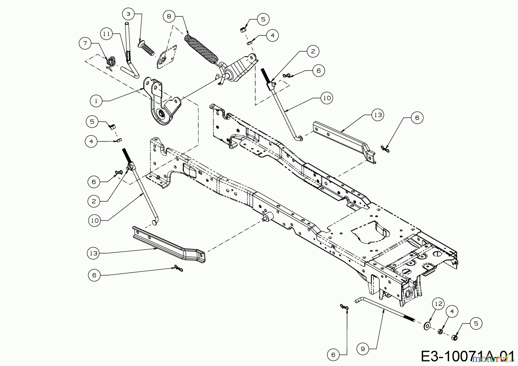 Cub Cadet Rasentraktoren XT1 OR106 13A8A1CR603 (2017) Mähwerksaushebung