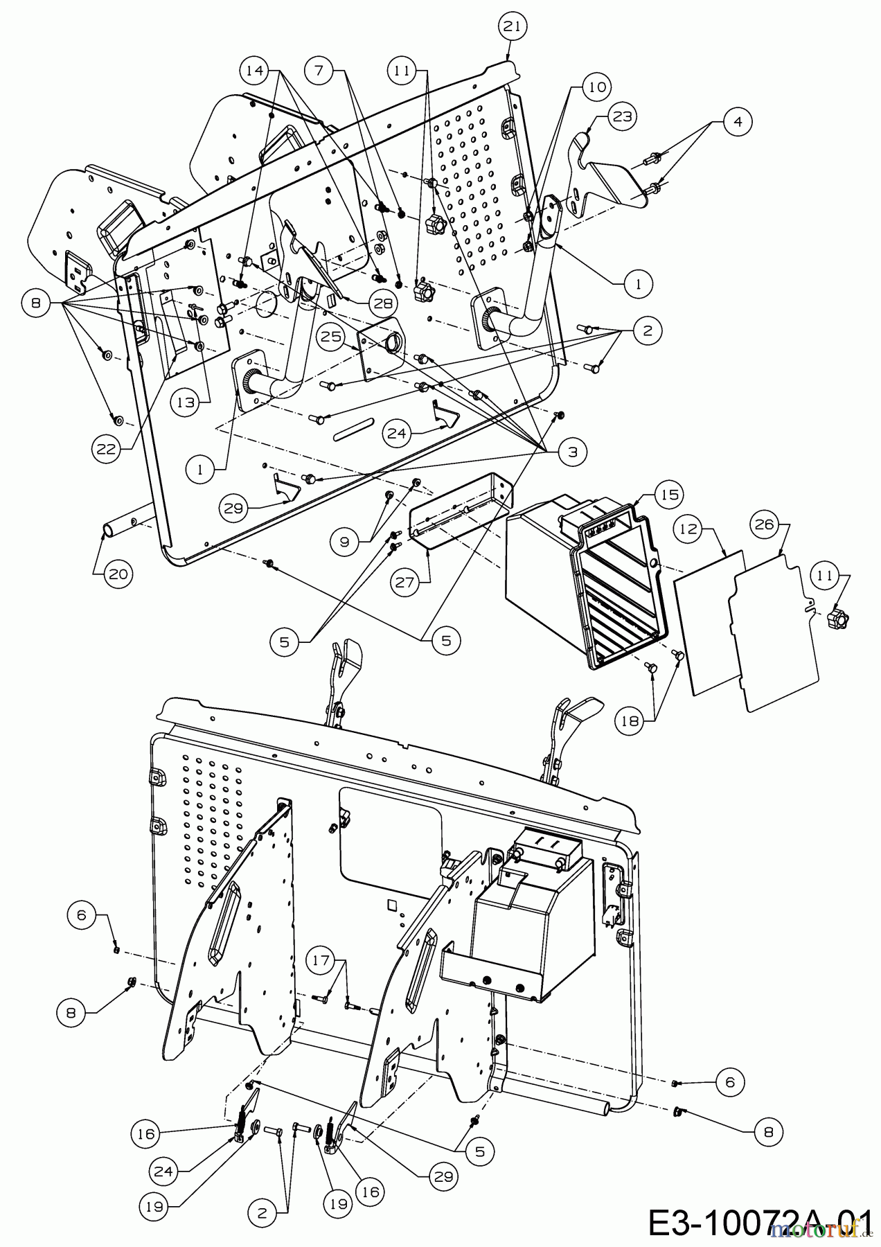 Cub Cadet Rasentraktoren XT1 OR106 13A8A1CR603 (2017) Heckplatte