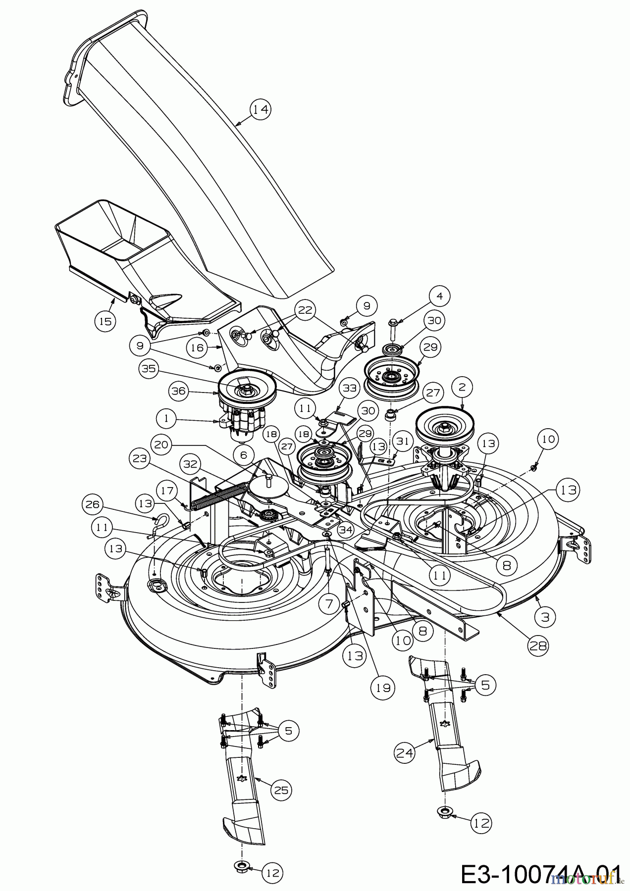 Cub Cadet Rasentraktoren XT2 QR106 13AFA1CR603 (2017) Mähwerk R