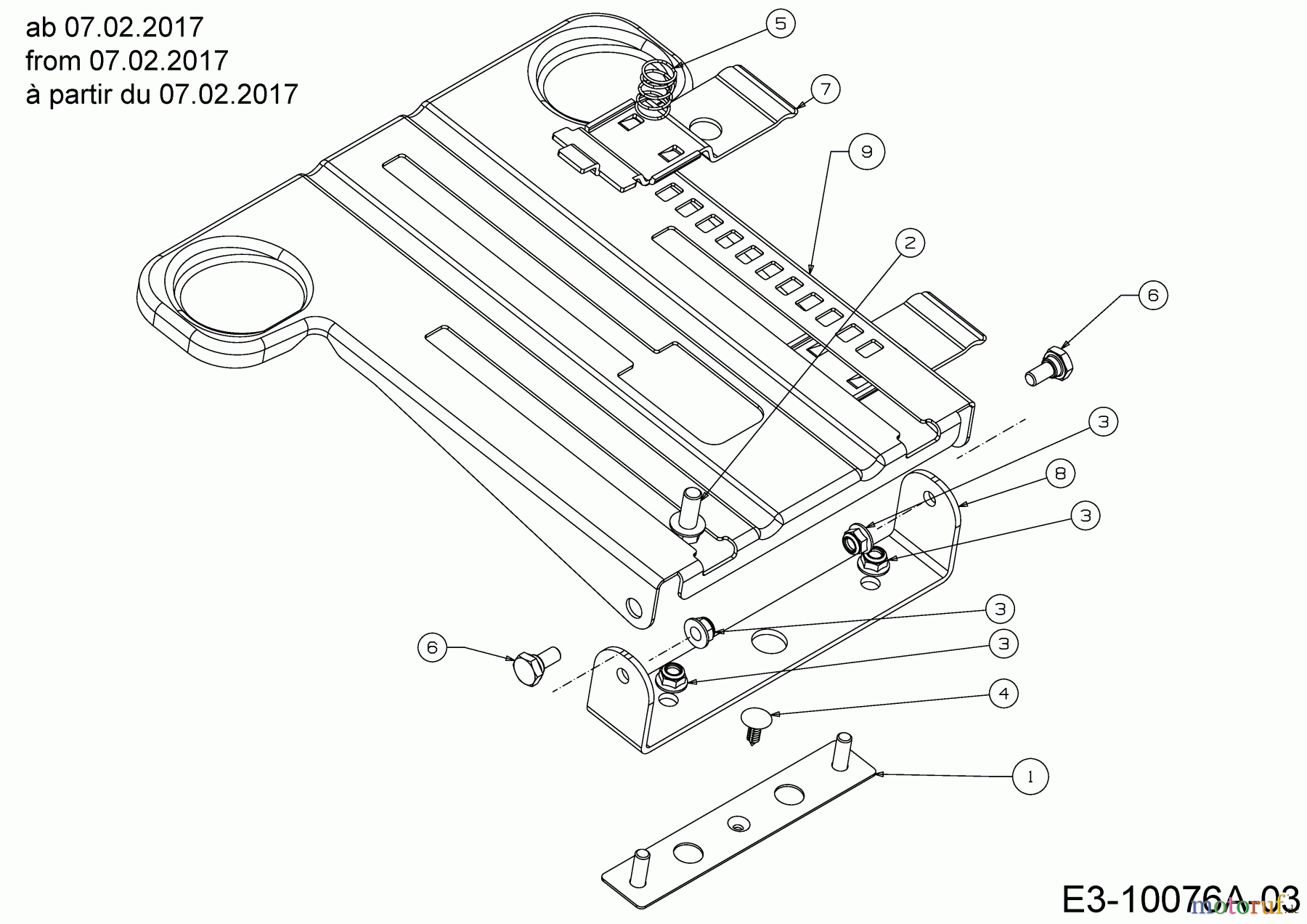 Cub Cadet Rasentraktoren XT2 QR106 13AQA1CR330 (2017) Sitzträger ab 07.02.2017