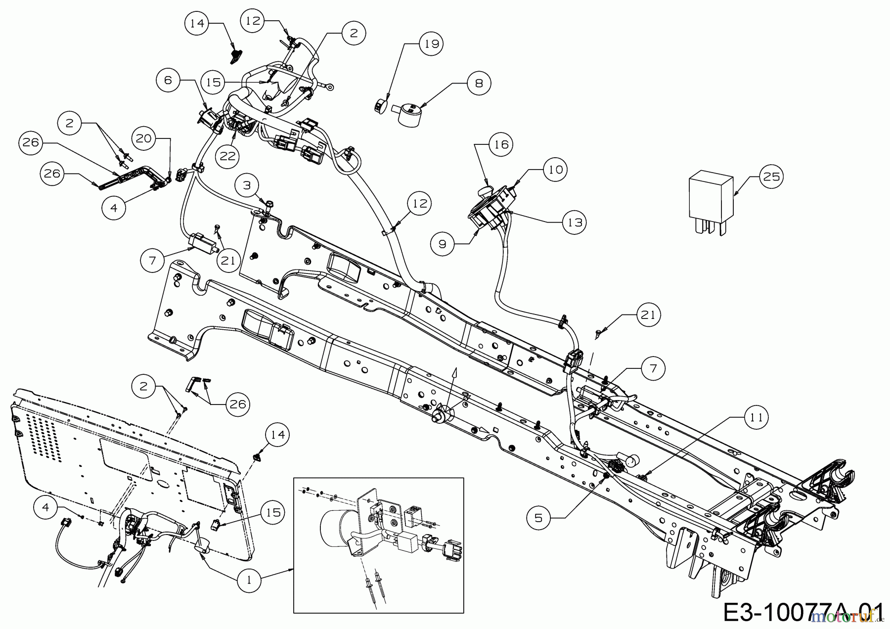 Cub Cadet Rasentraktoren XT1 OR95 13A8A1CB603 (2017) Elektroteile