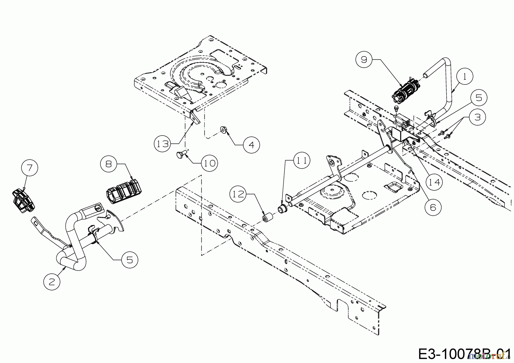 Cub Cadet Rasentraktoren XT1 OR95 13B8A1CB603 (2018) Pedale