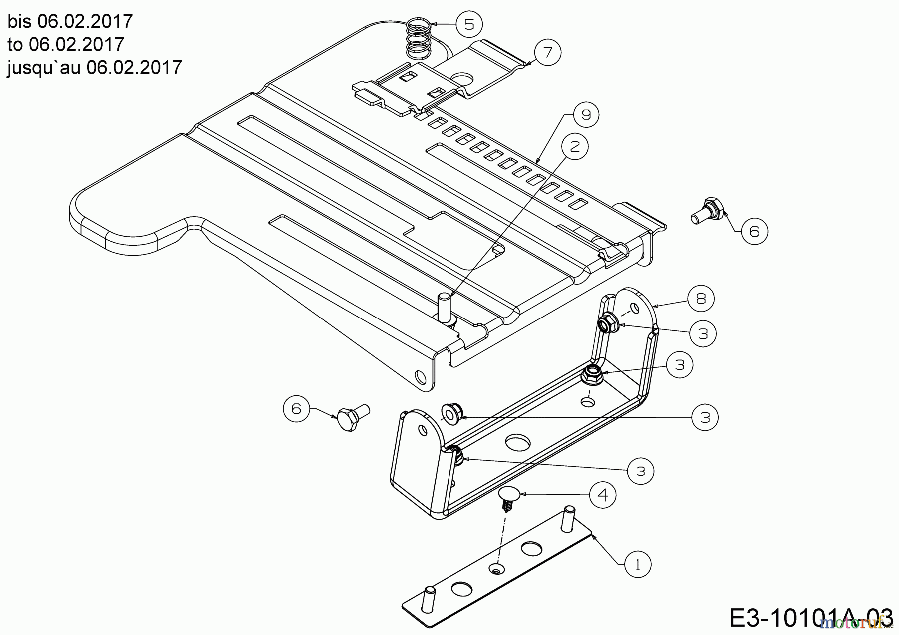 Cub Cadet Rasentraktoren XT2 QR106 13AQA1CR330 (2017) Sitzträger bis 06.02.2017