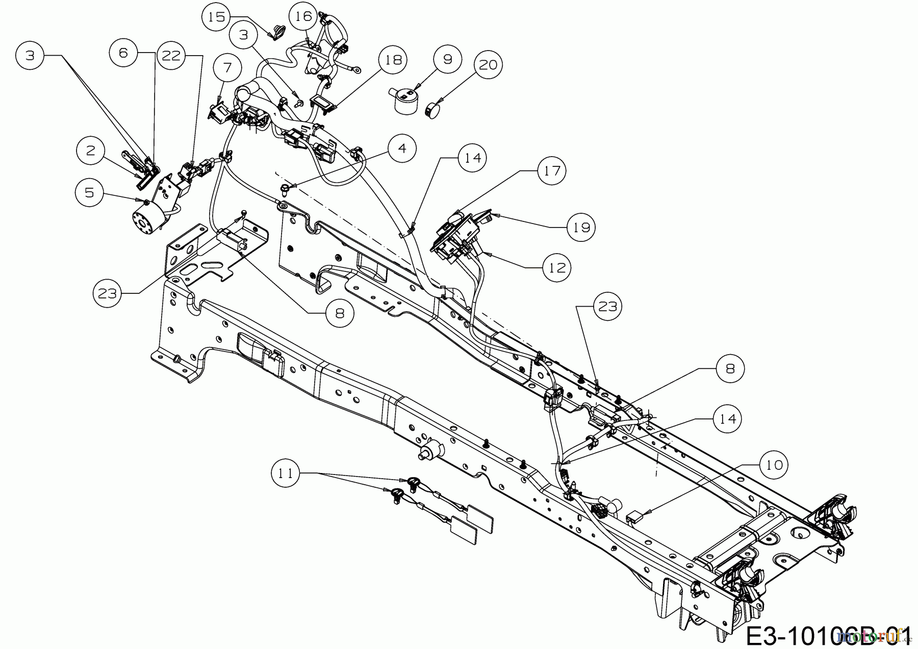 WOLF-Garten Expert Rasentraktoren 95.165 H 13CDA1VB650 (2018) Elektroteile