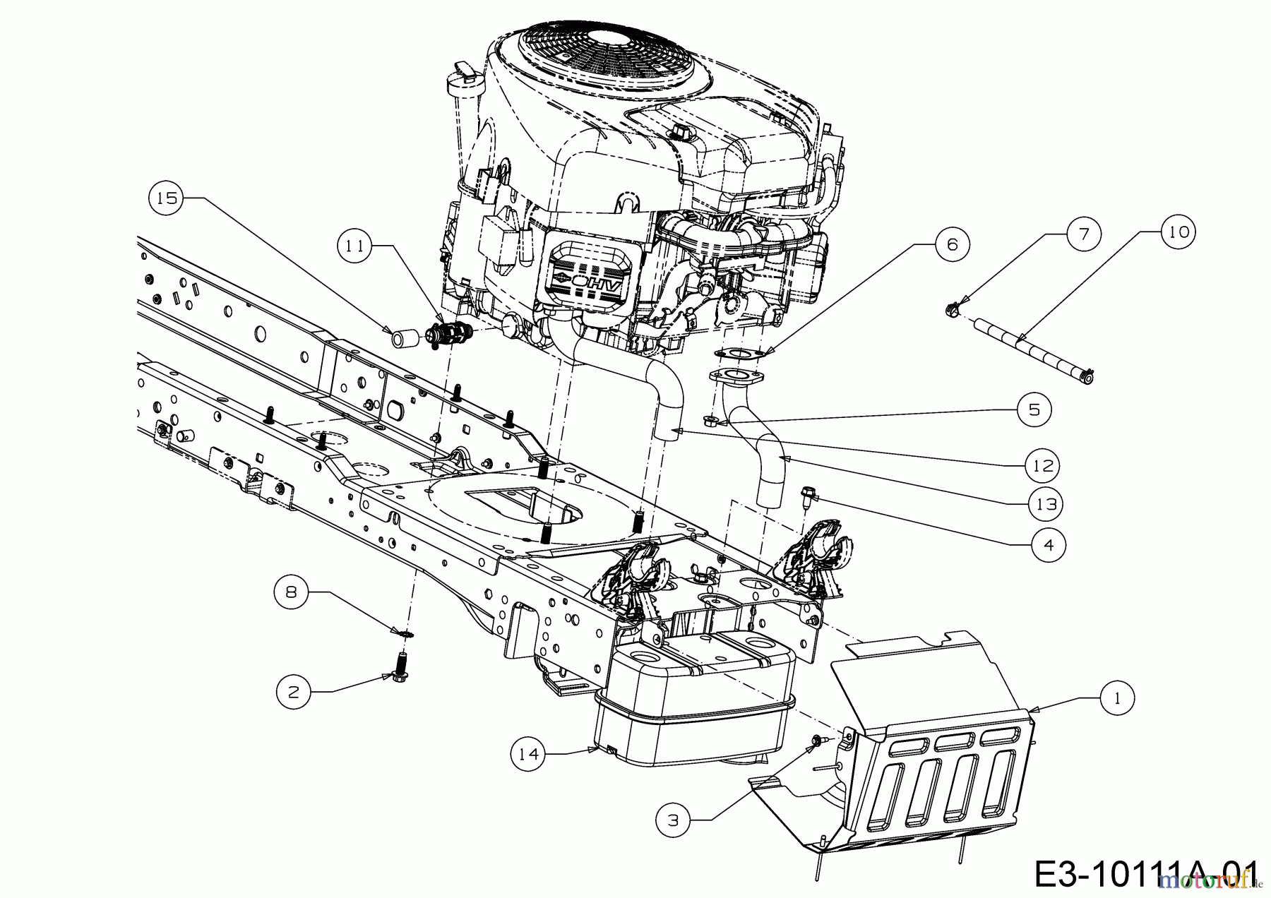 WOLF-Garten Expert Rasentraktoren GLTT 180.106 H 13BTA1VR650 (2017) Motorzubehör