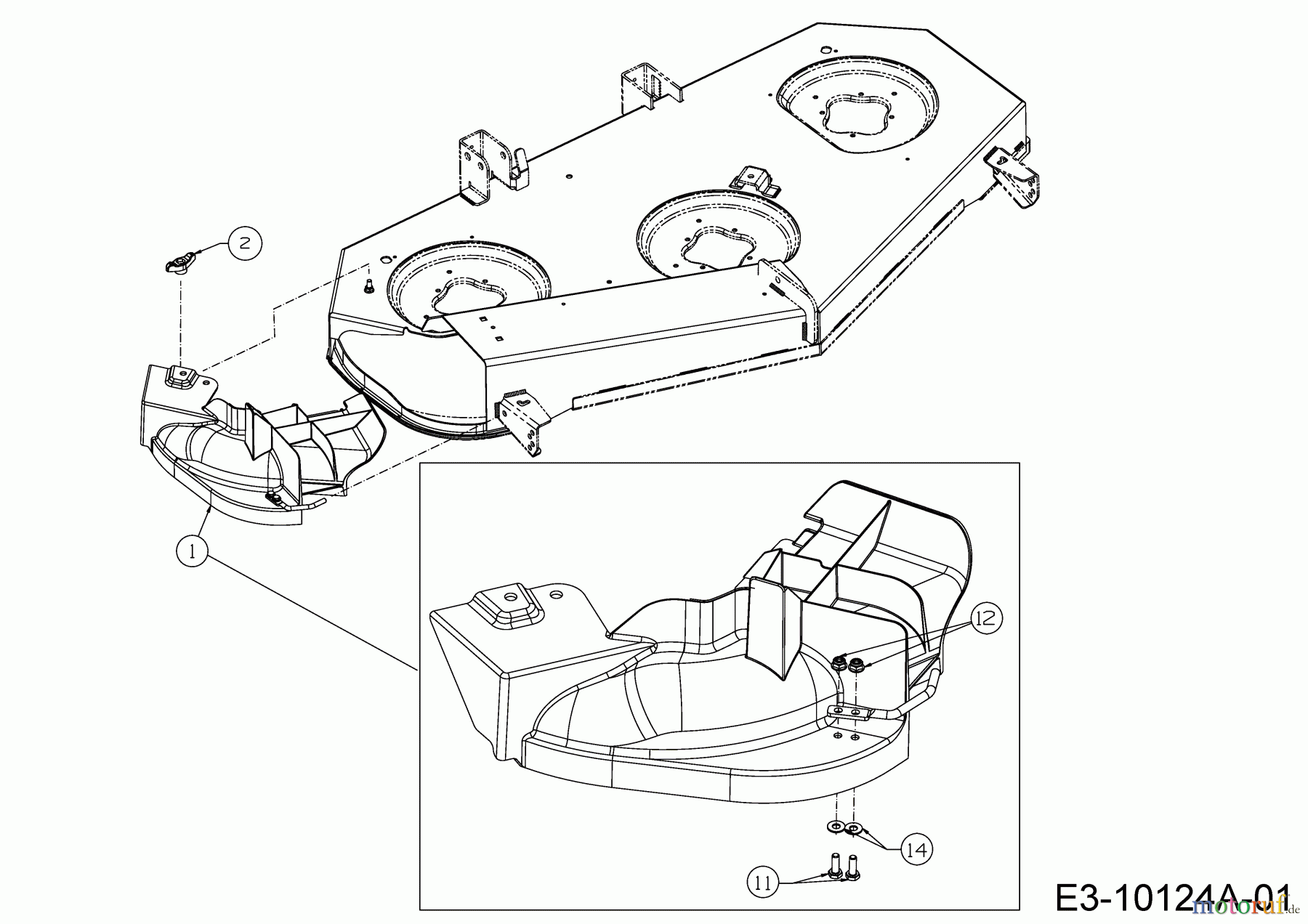 Cub Cadet Gartentraktoren XT3 QS137 14AIA5CA603 (2018) Mulchstopfen