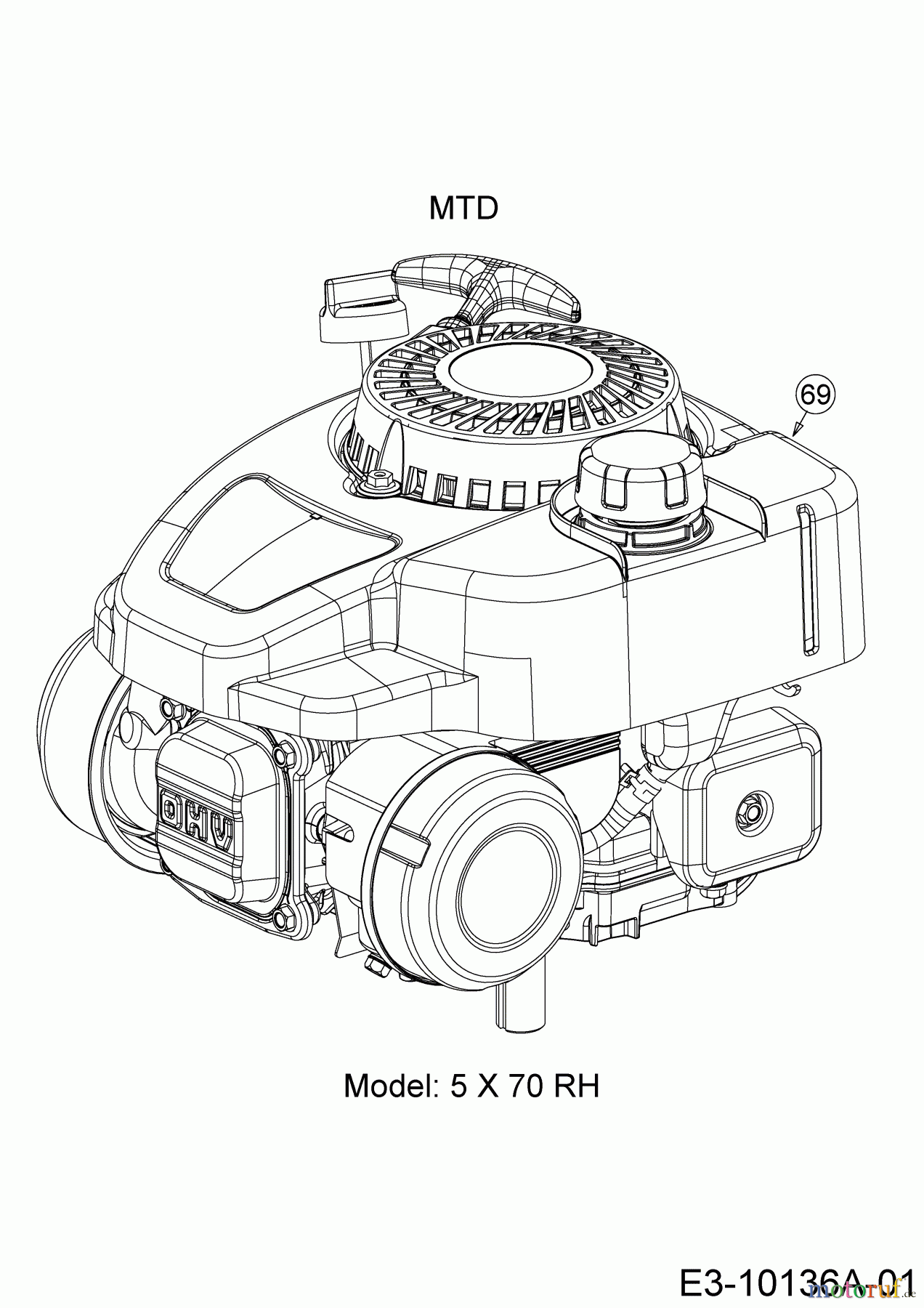 Cub Cadet Motormäher mit Antrieb LM3 ER53 12AQC6J4603 (2017) Motor MTD