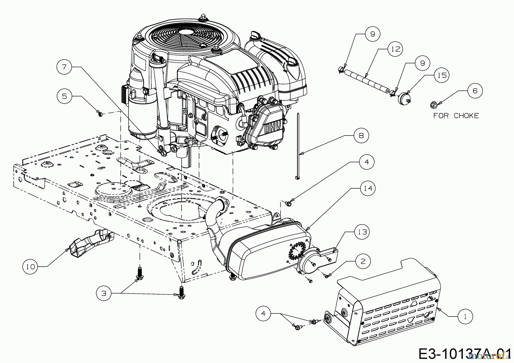 Cub Cadet Rasentraktoren LT1 OR105T 13I876DN603 (2017) Motorzubehör
