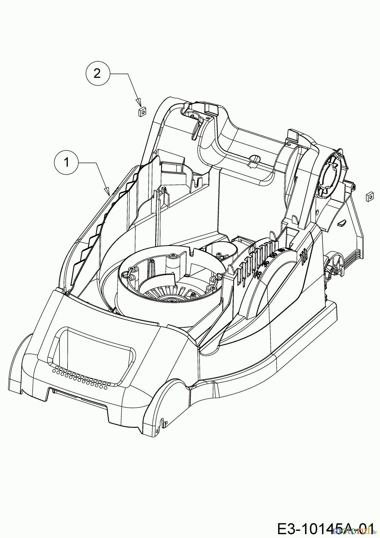 WOLF-Garten Expert Elektromäher Expert 40 E 18DWH1K-C50 (2017) Mähwerksgehäuse