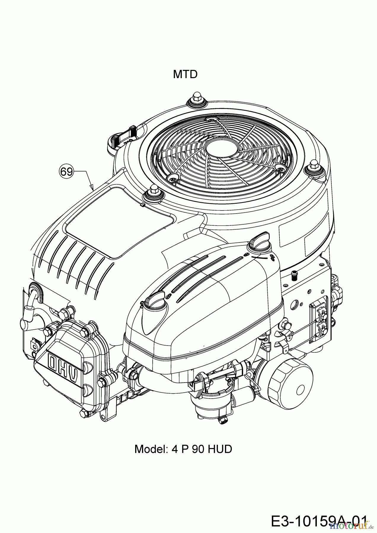  Hvc Rasentraktoren 760-420 RC125 13A276KC627  (2018) Motor MTD