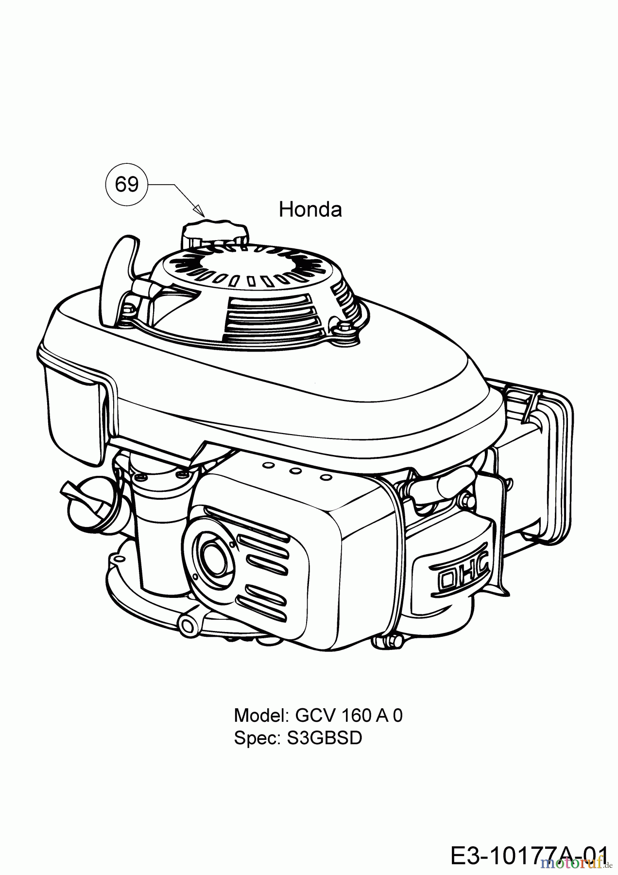 Beaux Jours Motormäher mit Antrieb BJ 5553 SH 12A-PFDQ613 (2017) Motor Honda