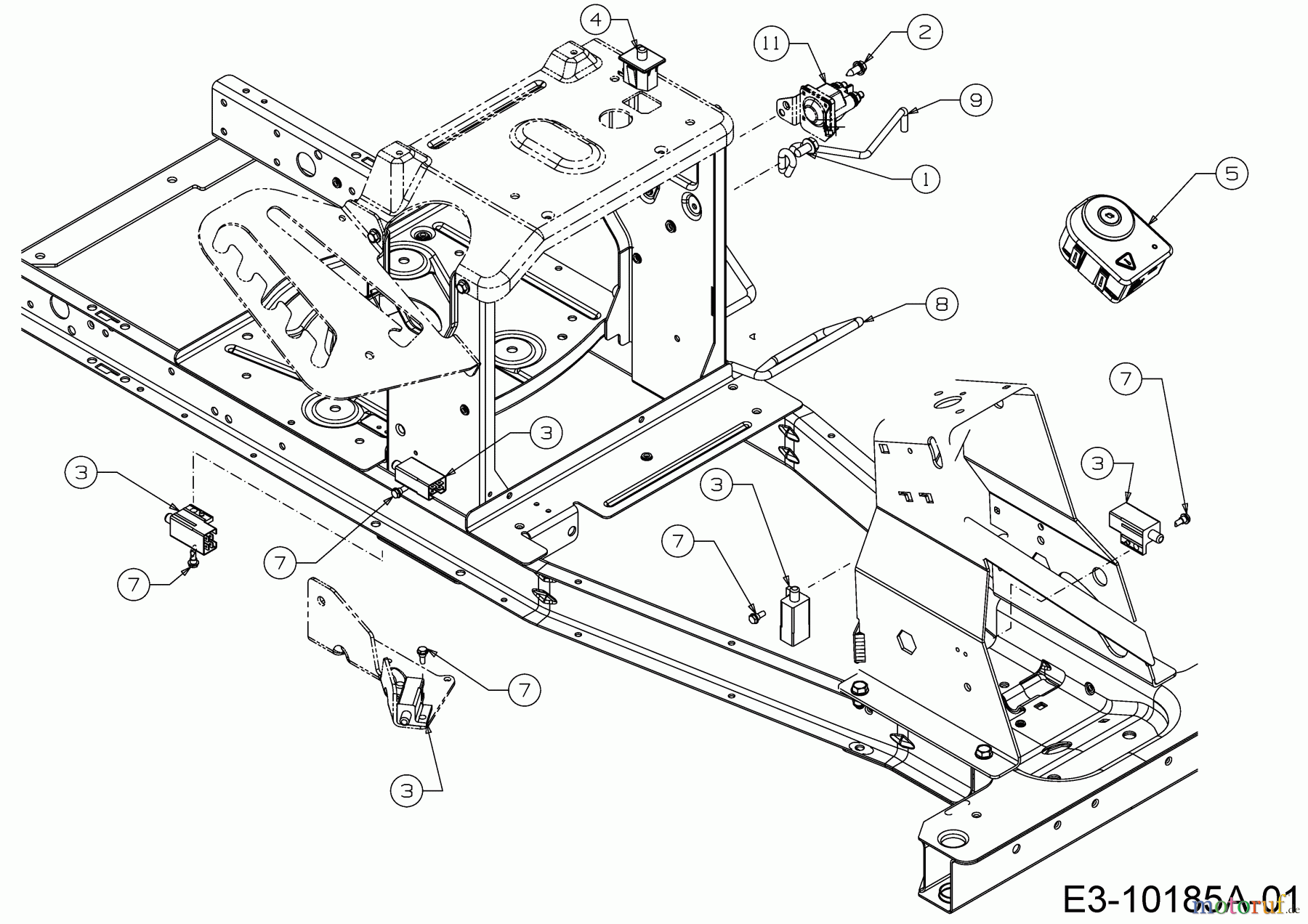 Cub Cadet Rasentraktoren LR 2 NS 76 13A221JD603 (2017) Elektroteile