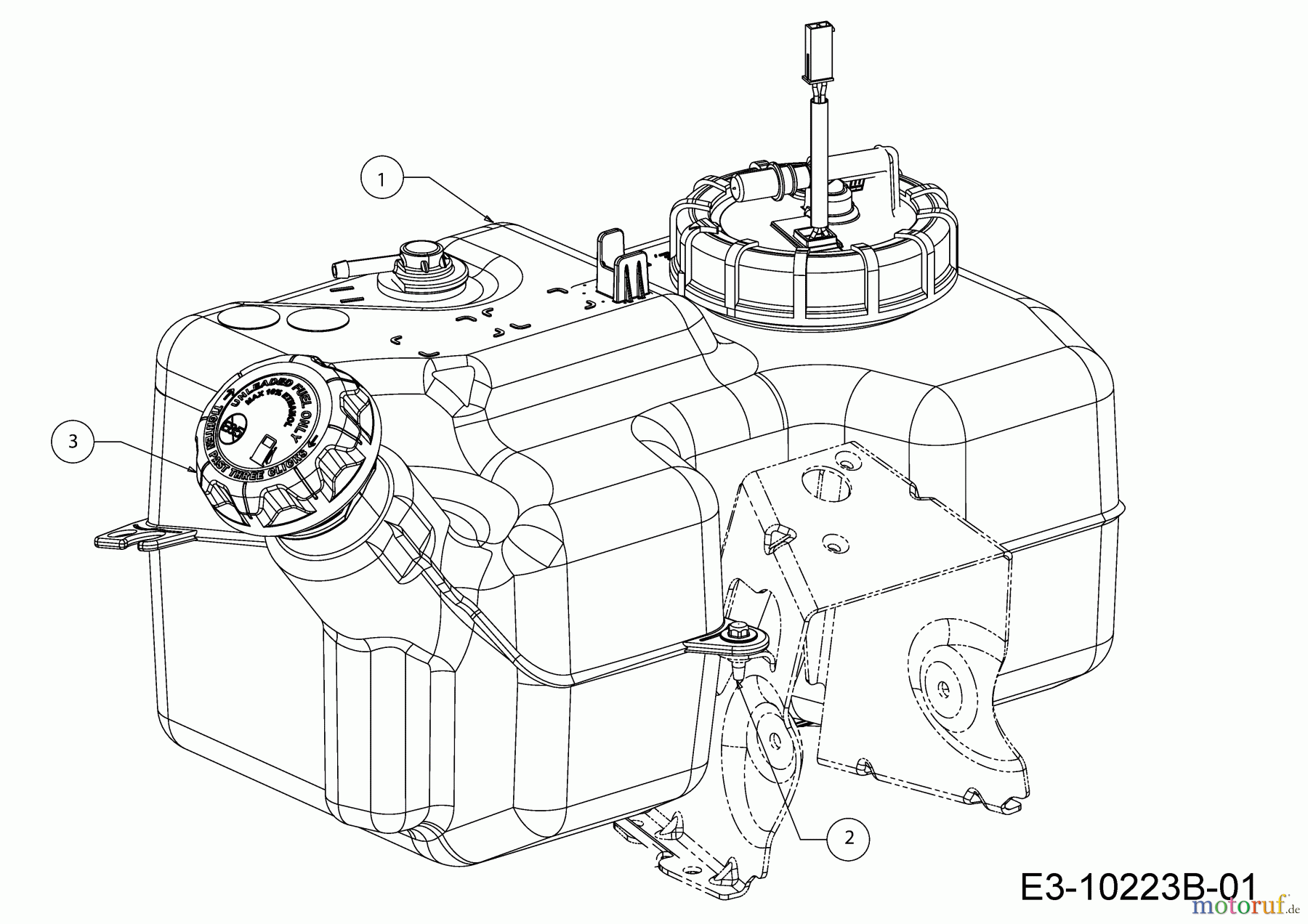 Cub Cadet Rasentraktoren XT2 PS117I 13BZA1CN603 (2018) Tank