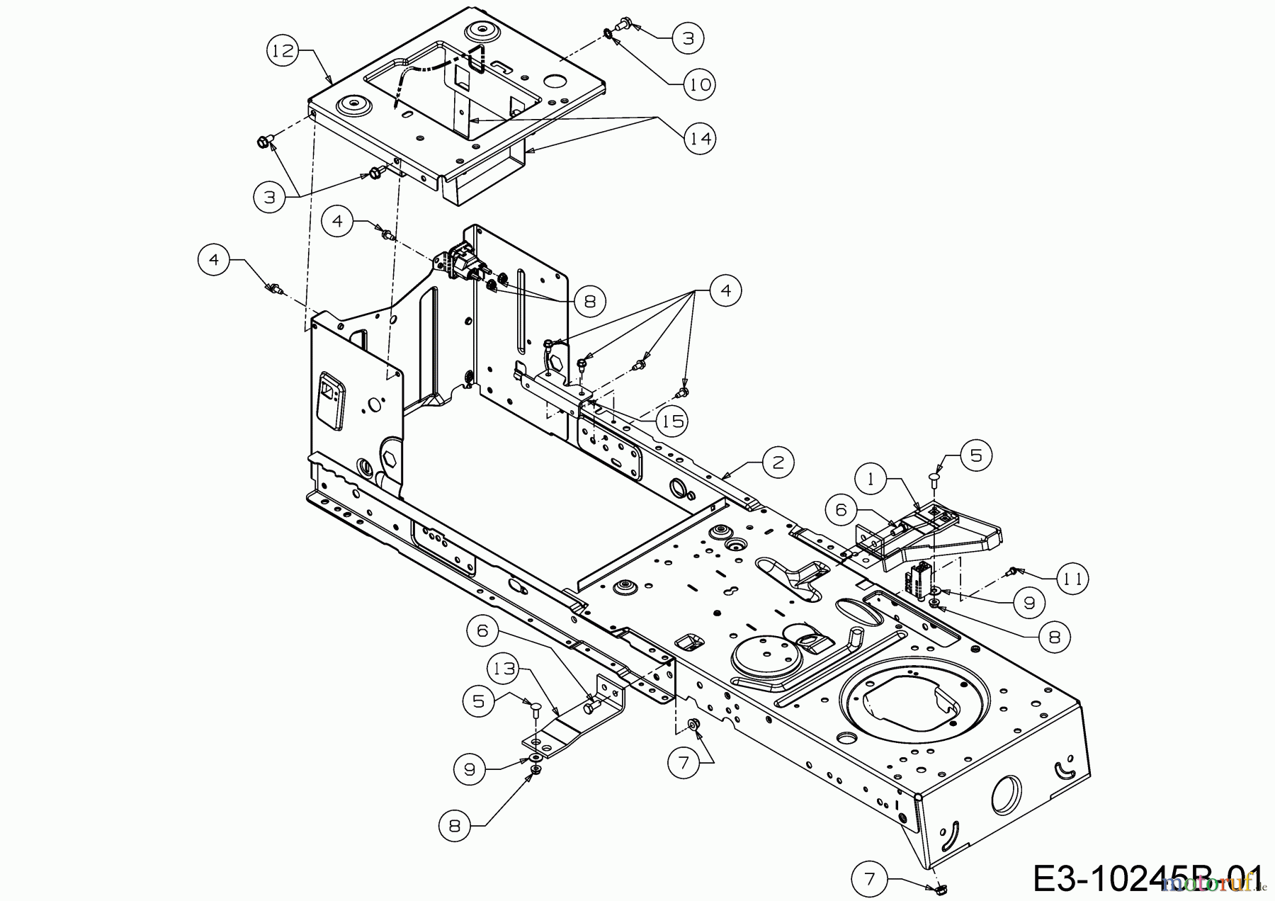 MTD Rasentraktoren Smart RF 130 HM 13A279KF600 (2018) Rahmen