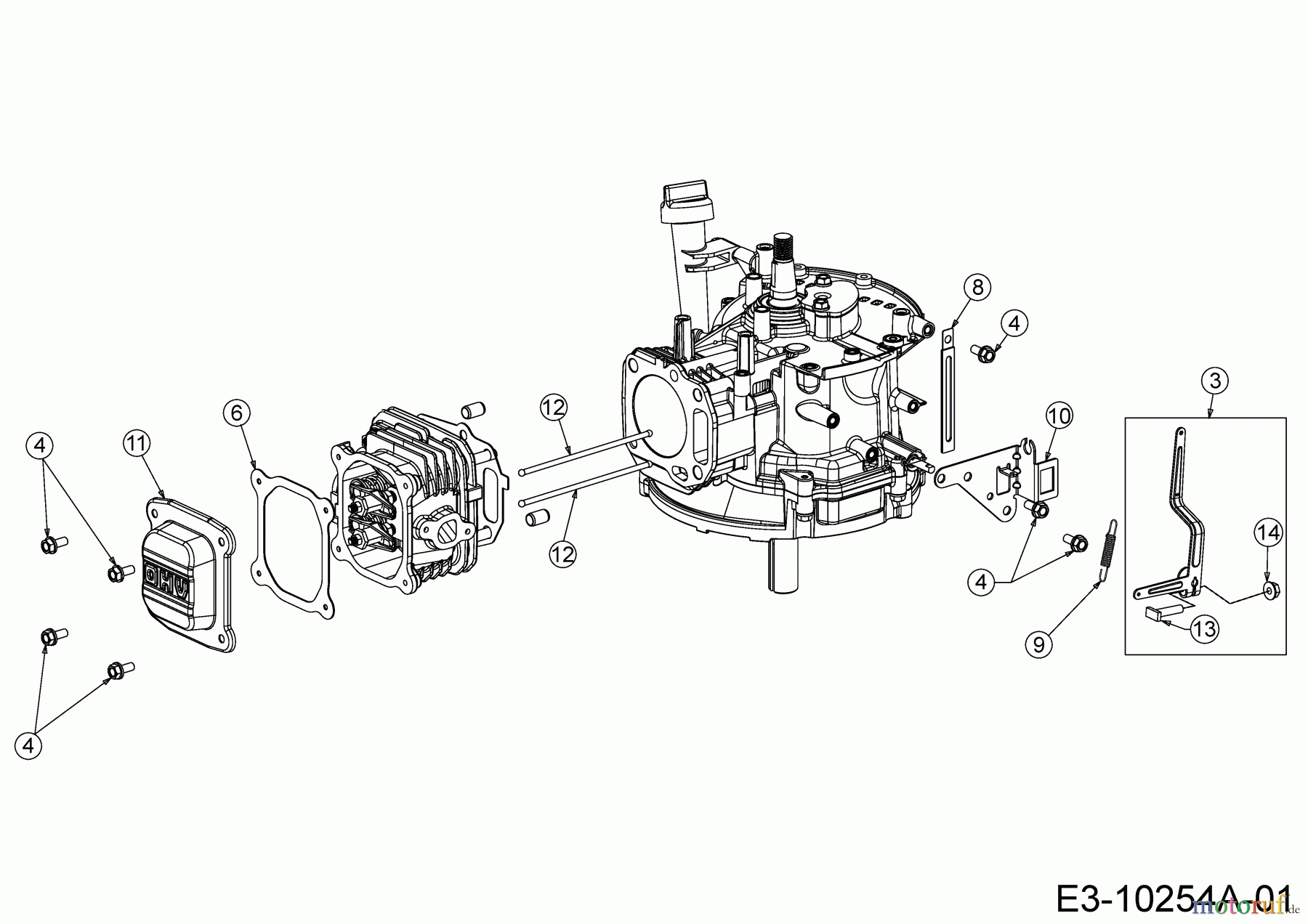  MTD-Motoren Vertikal 5X65VU 752Z5X65VU  (2017) Reglerhebel, Ventildeckel