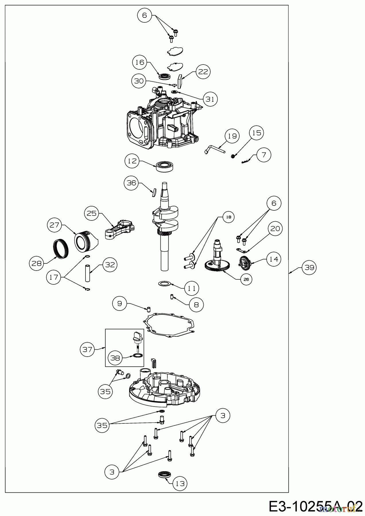 MTD-Motoren Vertikal 1P61NHB 752Z1P61NHB (2016) Rumpfmotor