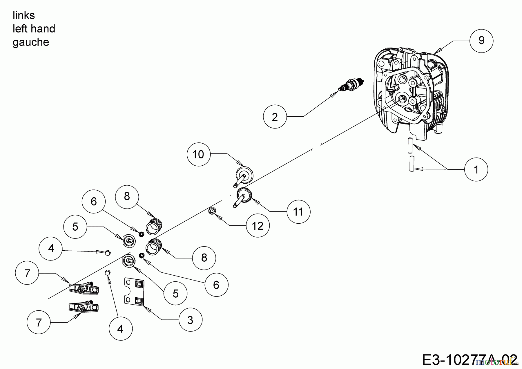MTD-Motoren Vertikal 9Q78HU 752Z9Q78HU (2017) Zylinderkopf links