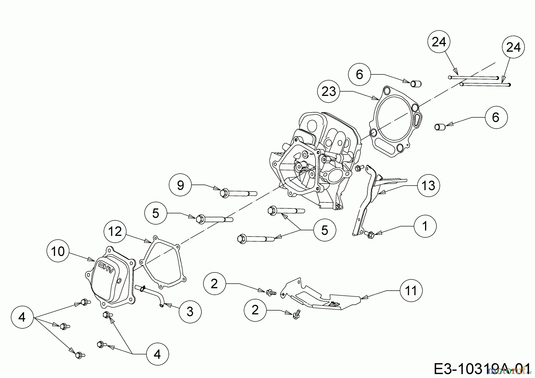 MTD-Motoren Horizontal 690-WHA 752Z690-WHA (2018) Ventildeckel
