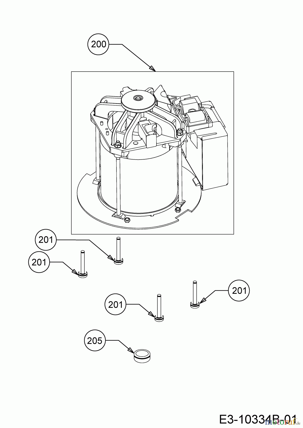 Wolf-Garten Elektromäher Blue Power 37 E 18AWG1Y1650 (2017) Elektromotor