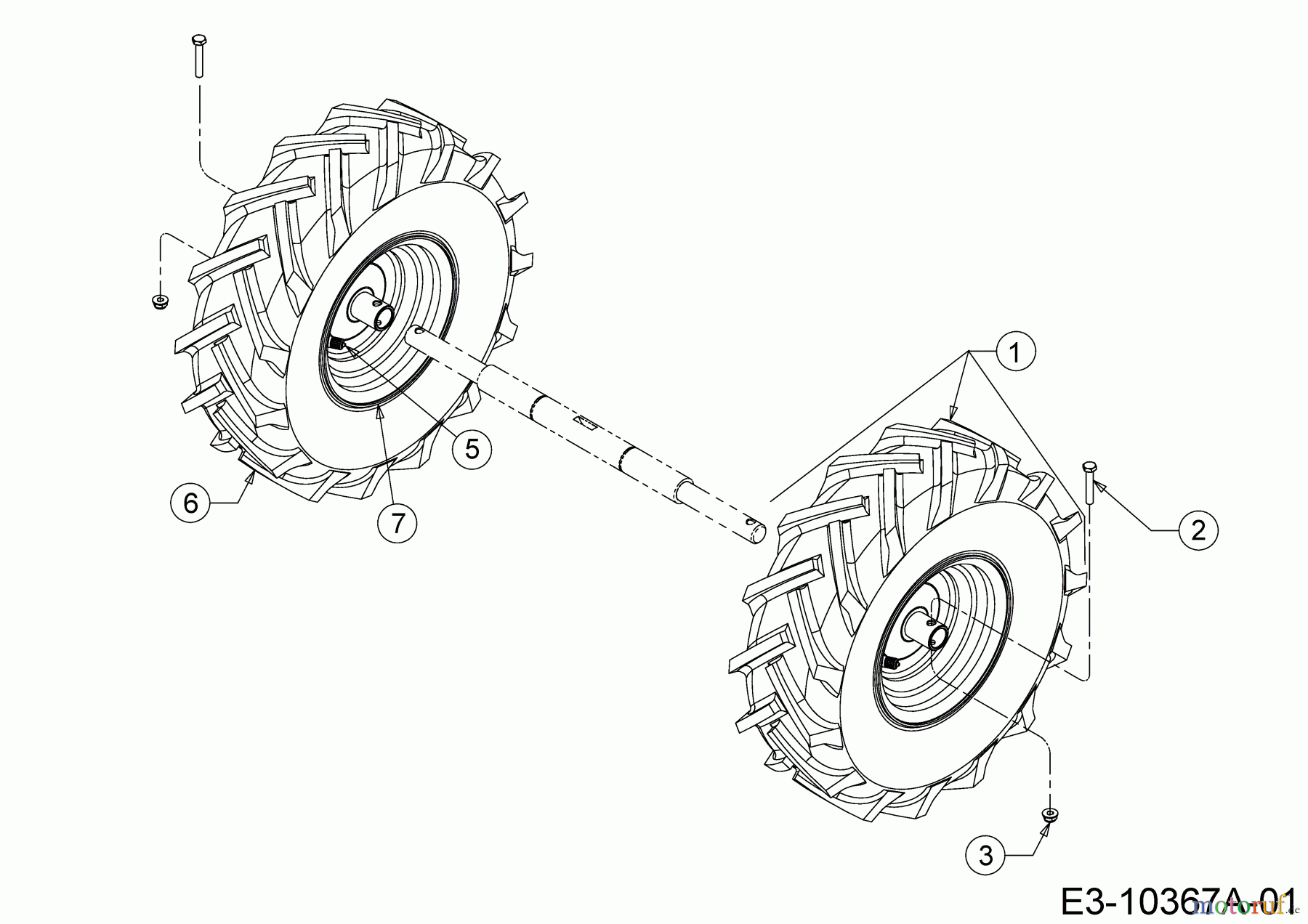  Cub Cadet Motorhacken RT 75 21AC482R710  (2017) Räder 14x4.5-6