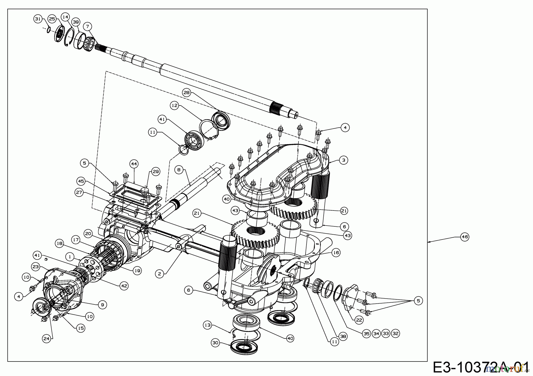 Cub Cadet Motorhacken VT 100 21A-70M8710 (2017) Getriebe 618-07010