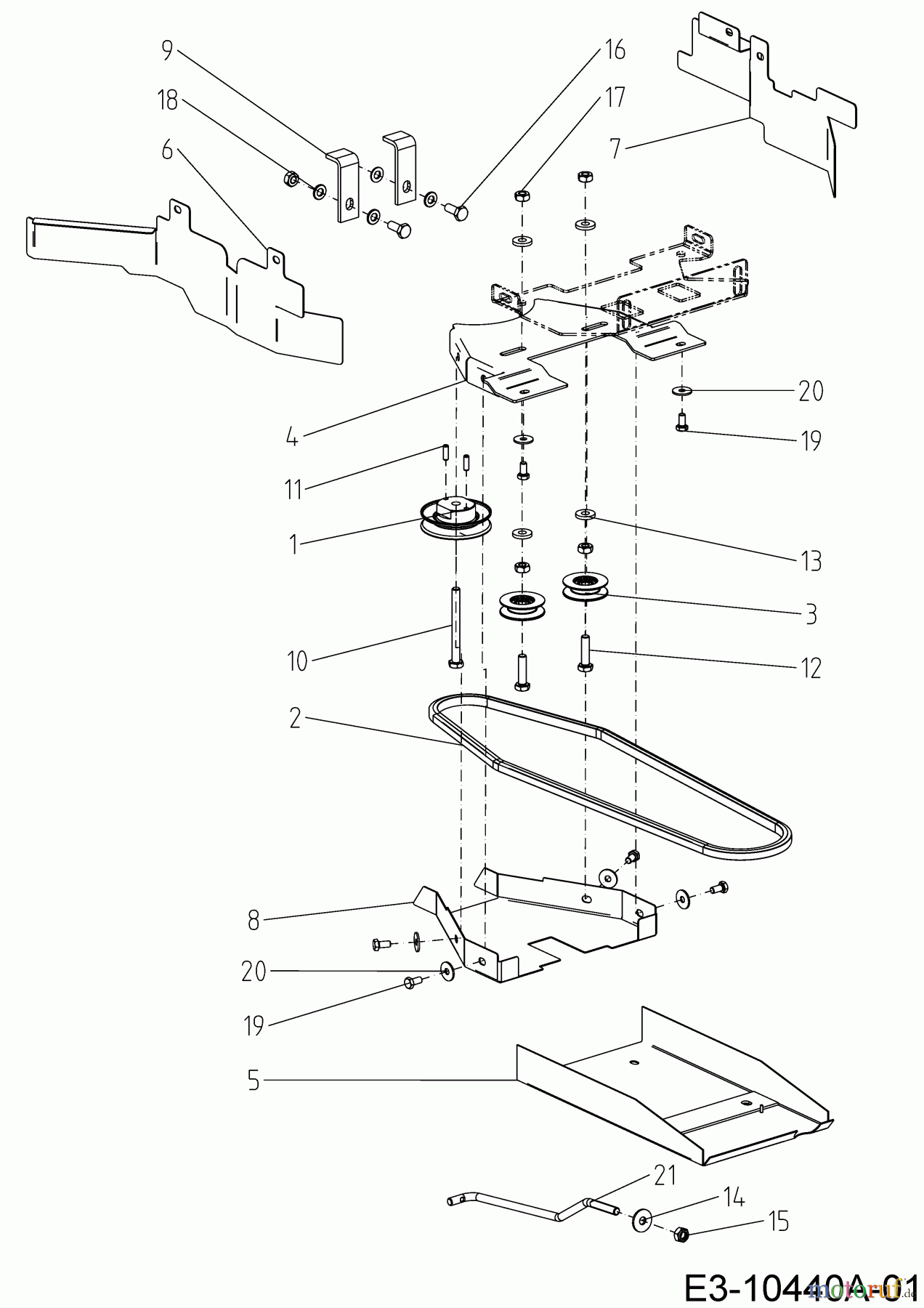 MTD Zubehör Zubehör Garten- und Rasentraktoren Antriebe Tielbürger Anbaugeräte für A-Serie (NX-15) Antriebssatz SD 196-609-000 (2018) Antriebssatz für Seitenauswurf