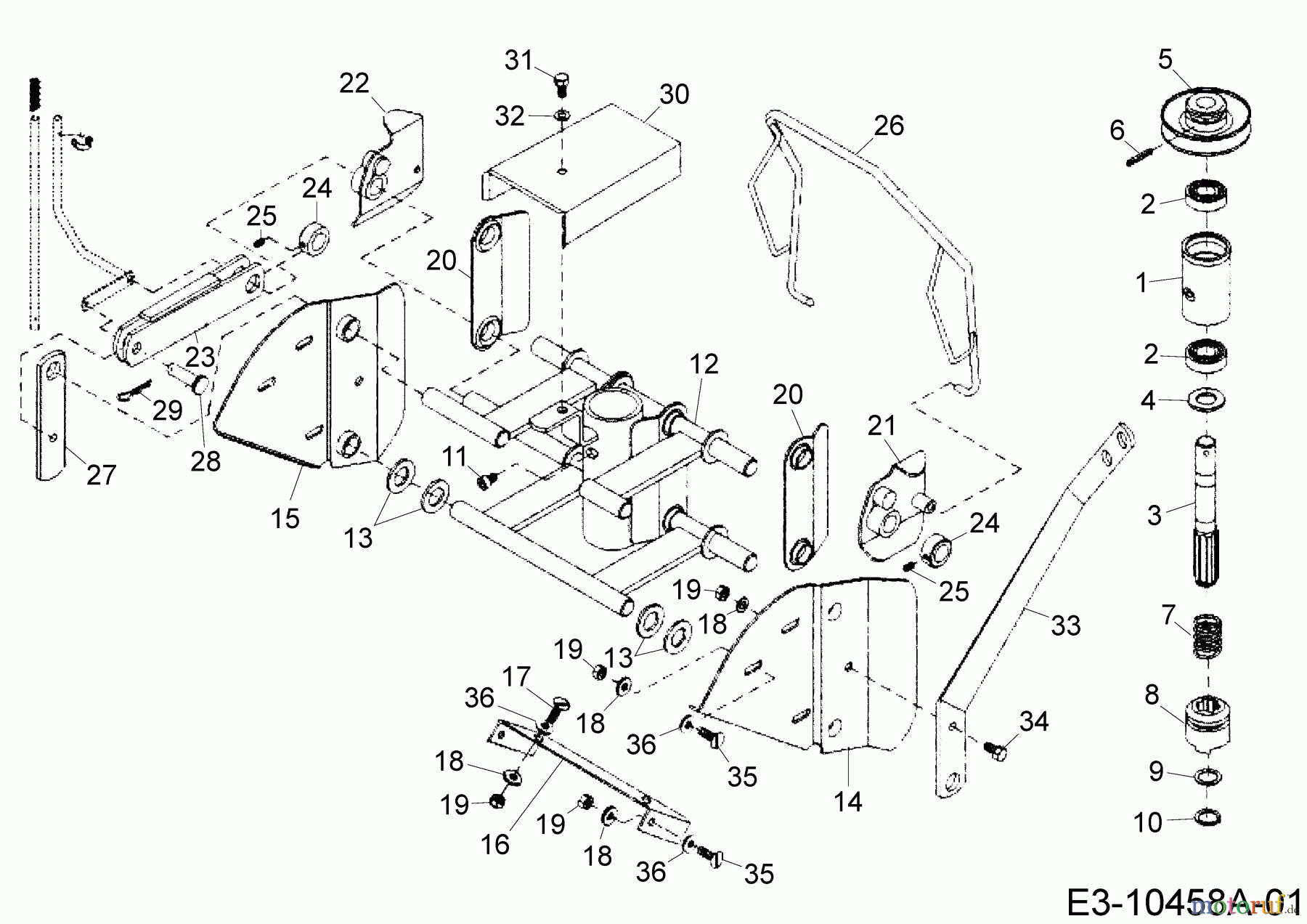 MTD Zubehör Zubehör Garten- und Rasentraktoren Frontkehrmaschine TK 520 196-603-000 (2018) Aushebung