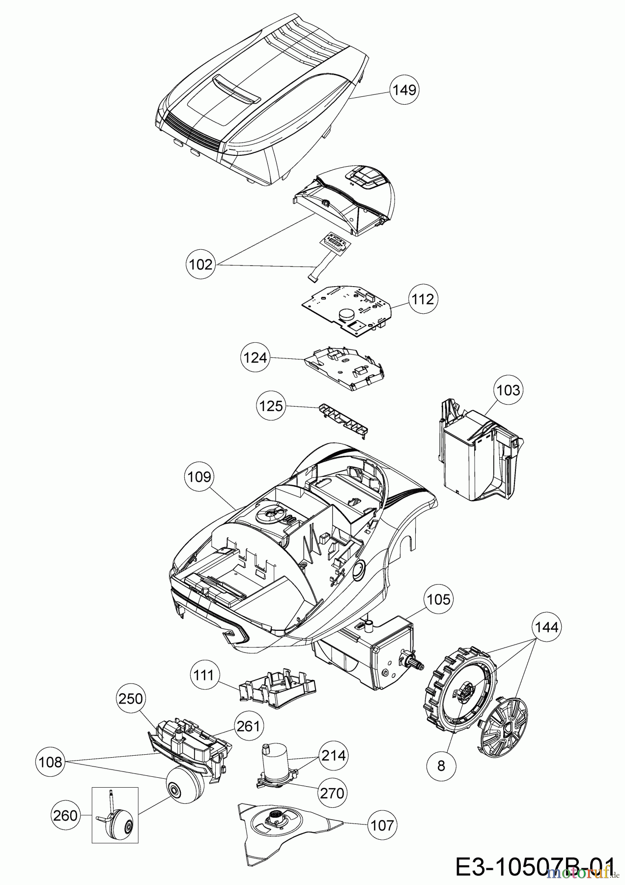  Cub Cadet Mähroboter Lawnkeeper 600 18BO06LF603  (2015) Grundgerät