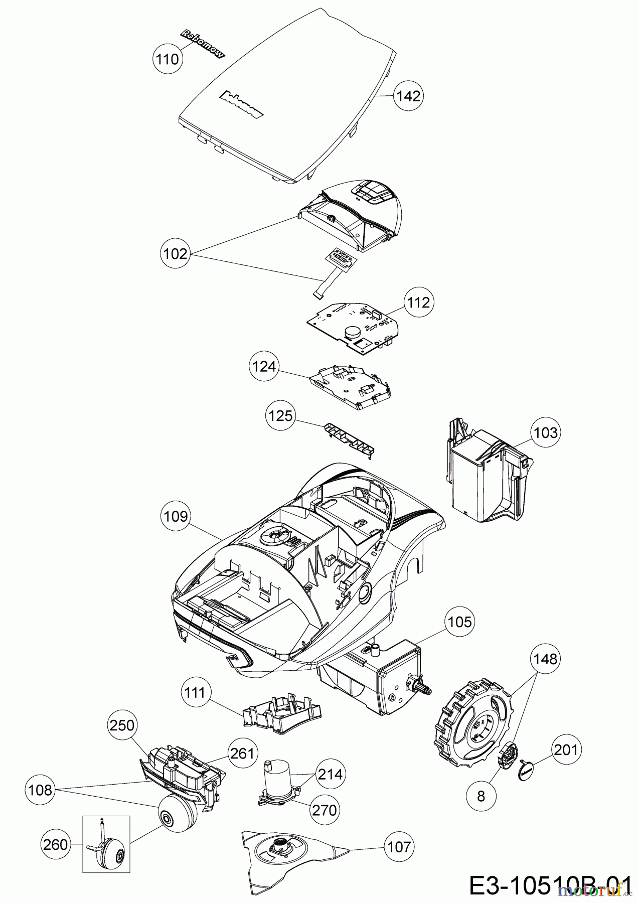 Robomow Mähroboter MC300 (White) PRD7004YW1 (2015) Grundgerät
