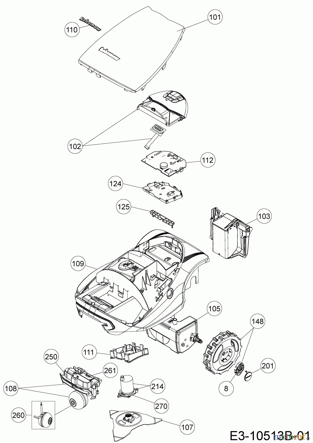 Robomow Mähroboter RC304 (White) PRD7004BW (2015) Grundgerät