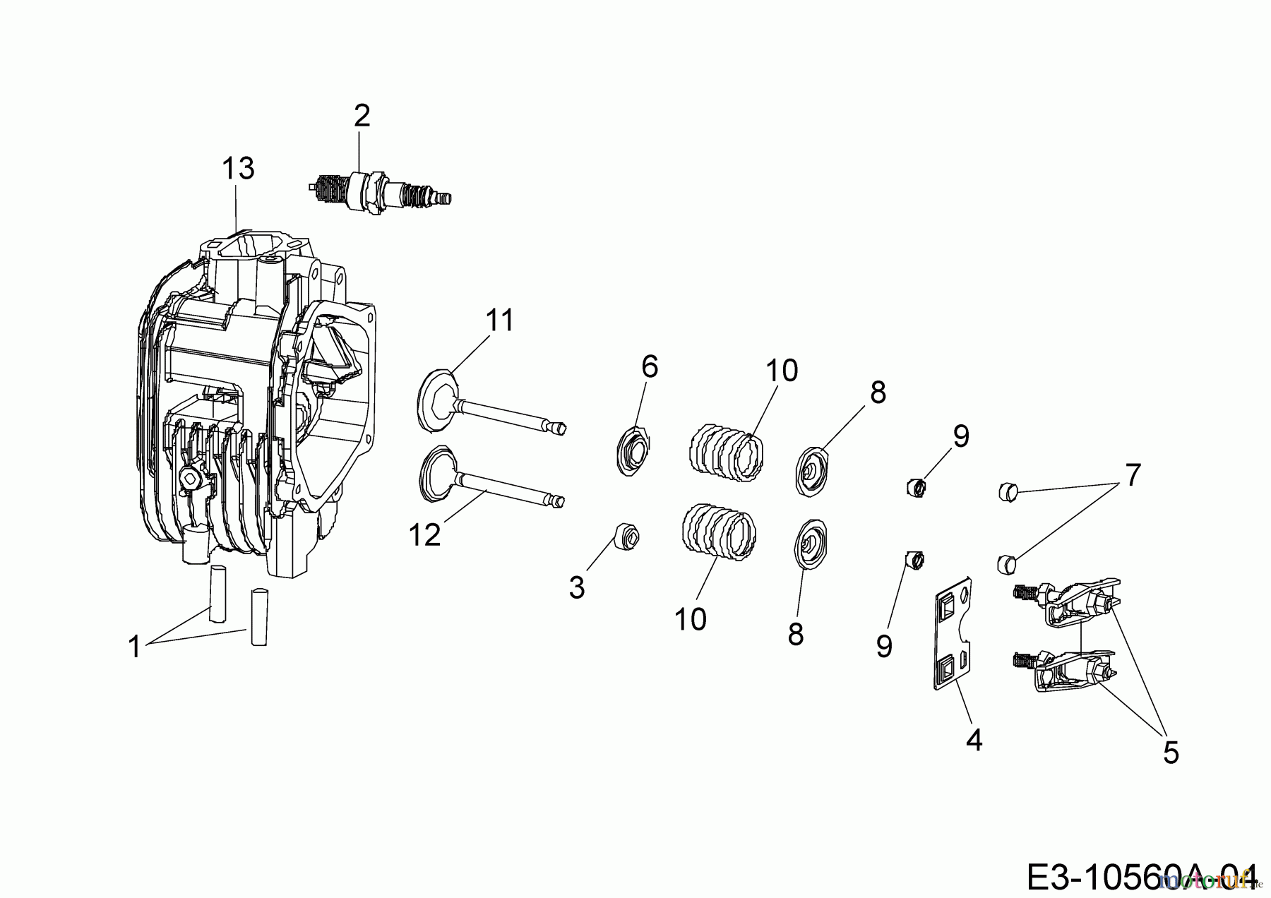 MTD-Motoren Vertikal 9Q78HUA 752Z9Q78HUA (2018) Zylinderkopf rechts