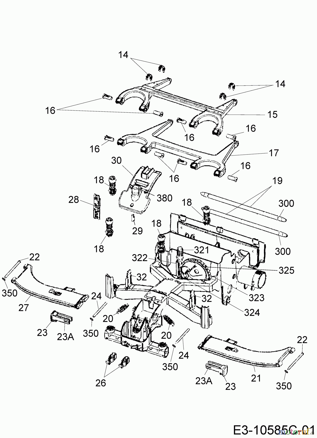 Robomow Mähroboter MS 1500 (Black) PRD6100P3 (2016) Frontplatine, Höhenverstellung, Schwimmer