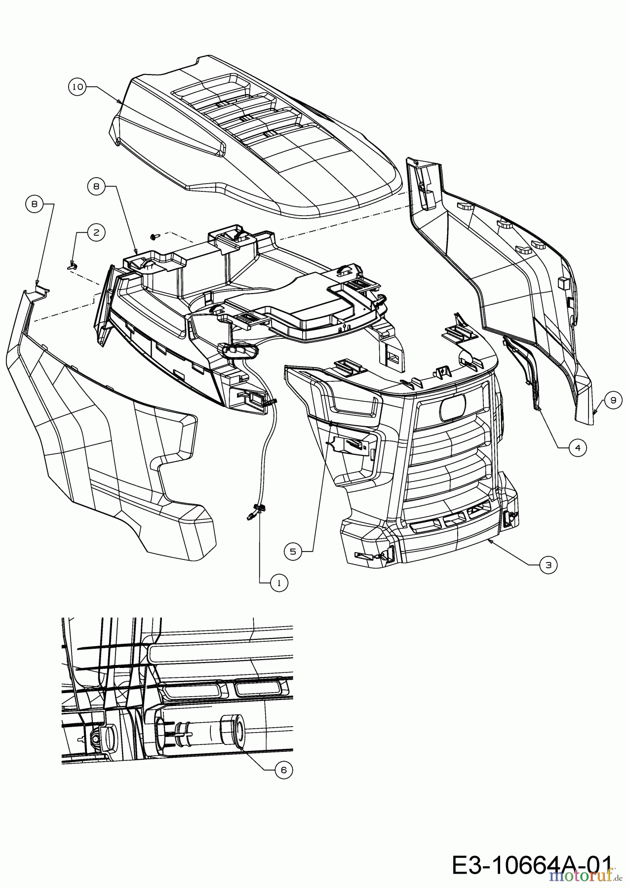  Cub Cadet Rasentraktoren XT2 PS117I 13BZA1CN603  (2018) Motorhaube C-Style