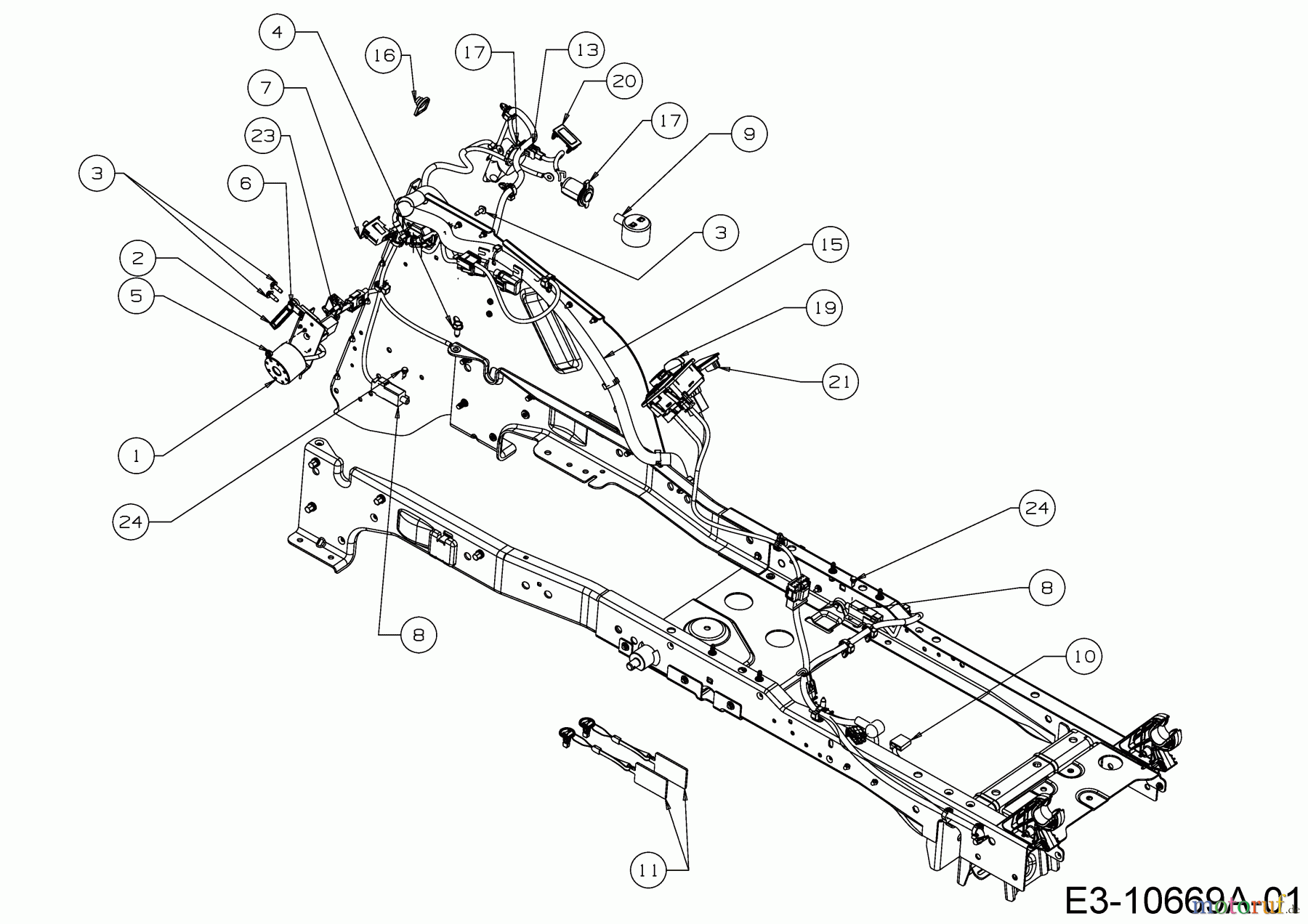  WOLF-Garten Expert Rasentraktoren 106.220 HP 13PAA1VR650  (2018) Elektroteile