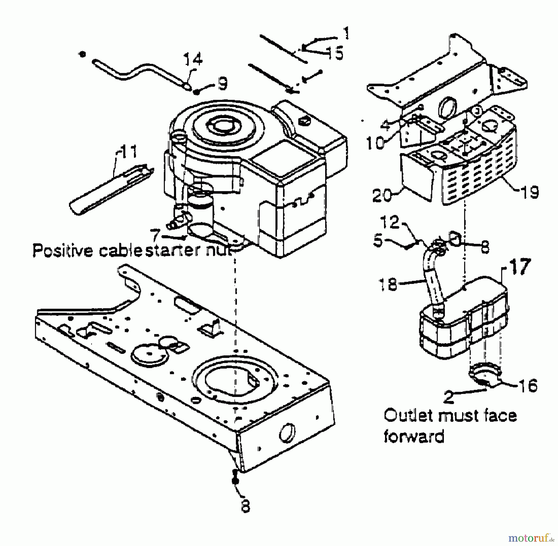 Bricolage Rasentraktoren MBT 130/102 13AA762N615 (1998) Motorzubehör