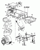 Yard-Man TH 8200 14AU834-643 (1998) Ersatzteile Mähwerksaushebung, Rahmen hinten, Räder hinten
