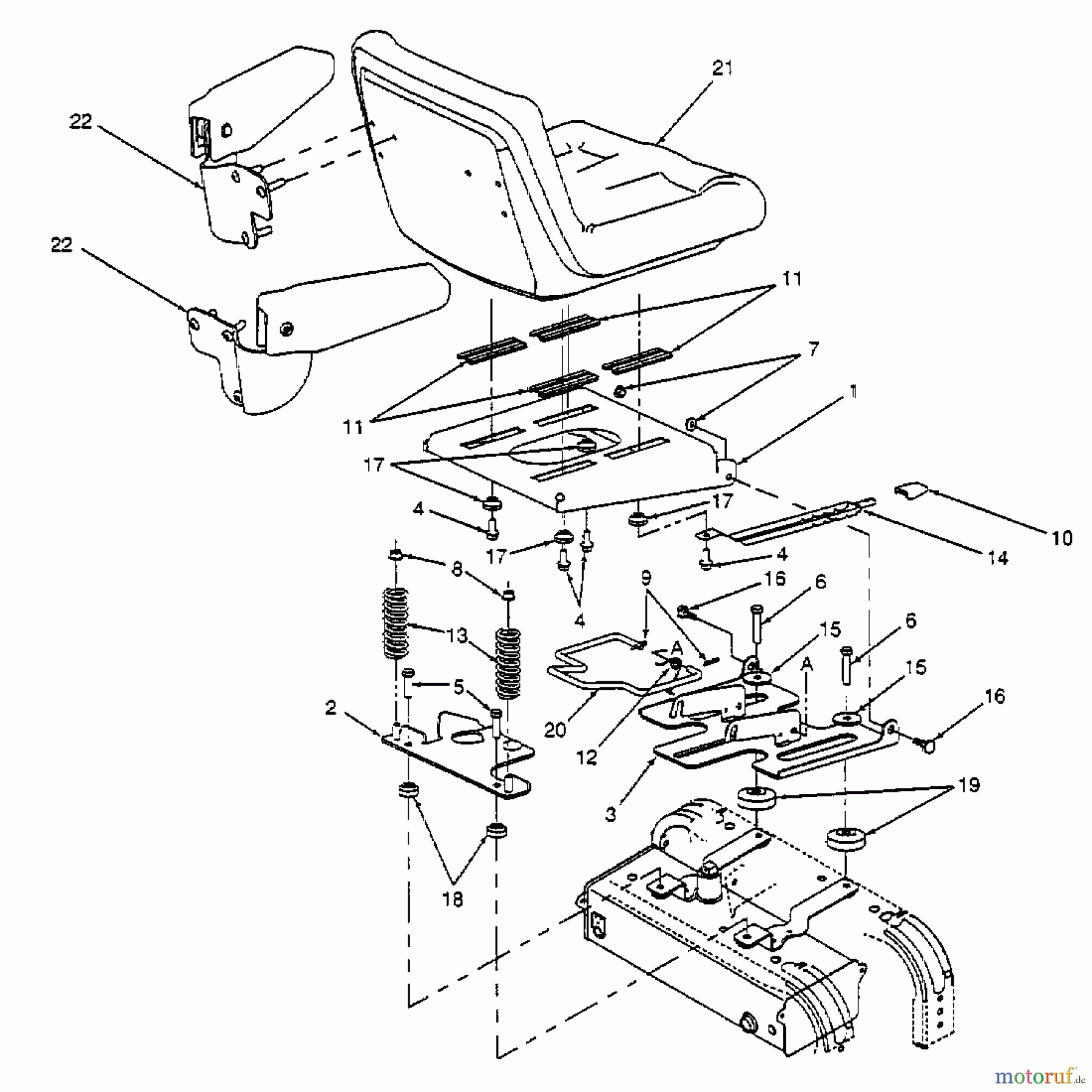 White Zero Turn ZTR Superior 53CA1A6M680 (2000) Sitz