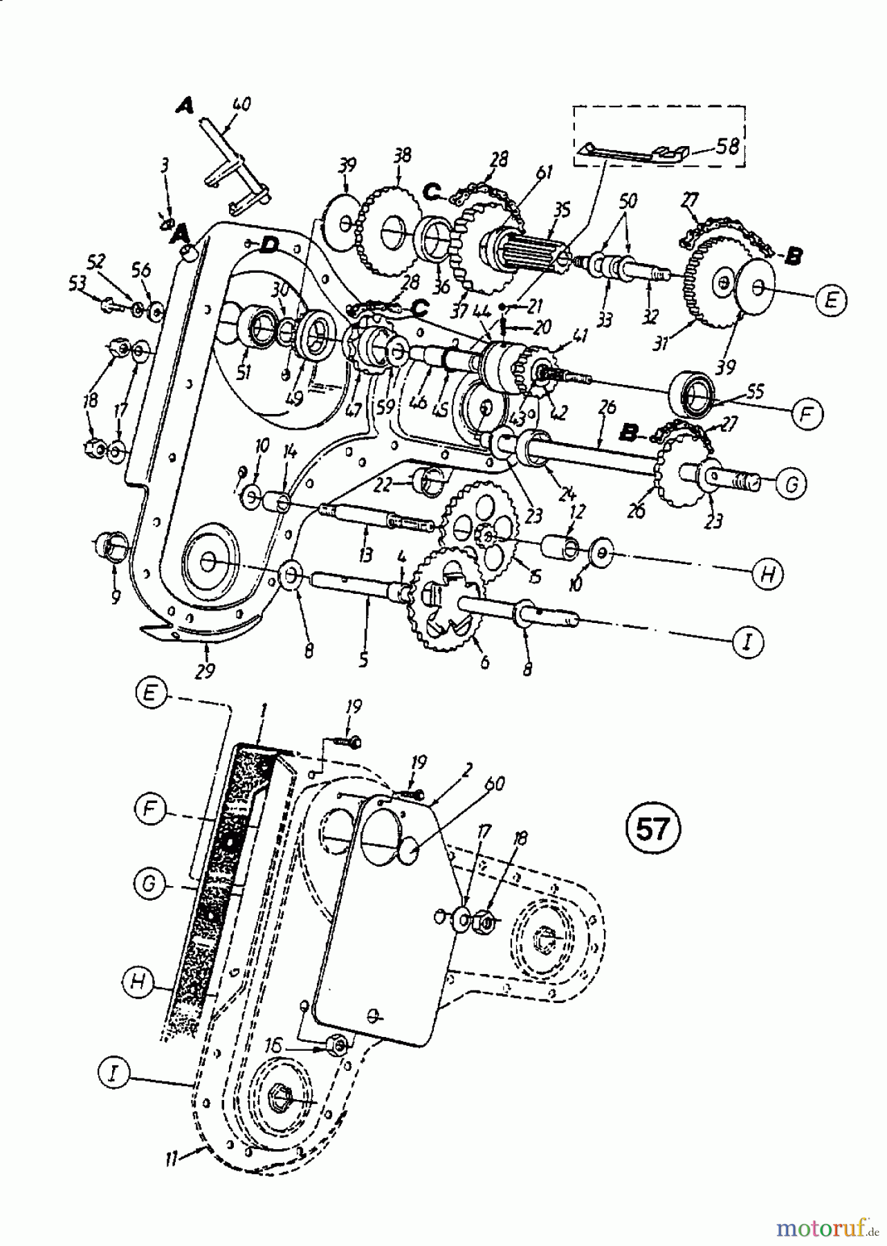 MTD Motorhacken T/410 21A-410A678 (1999) Getriebe